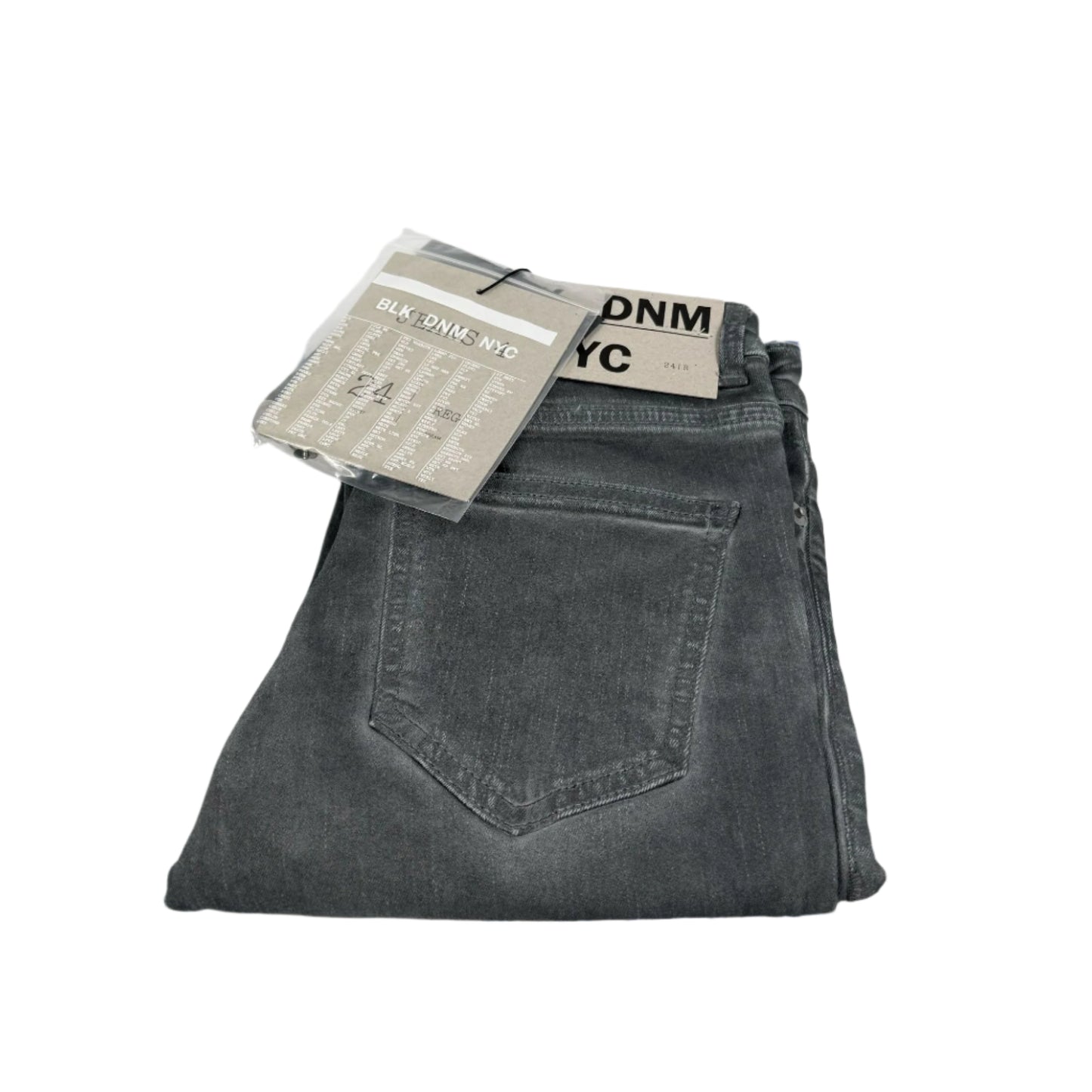 BLK DNM Womens Ridge Grey Mid Rise Skinny Jeans