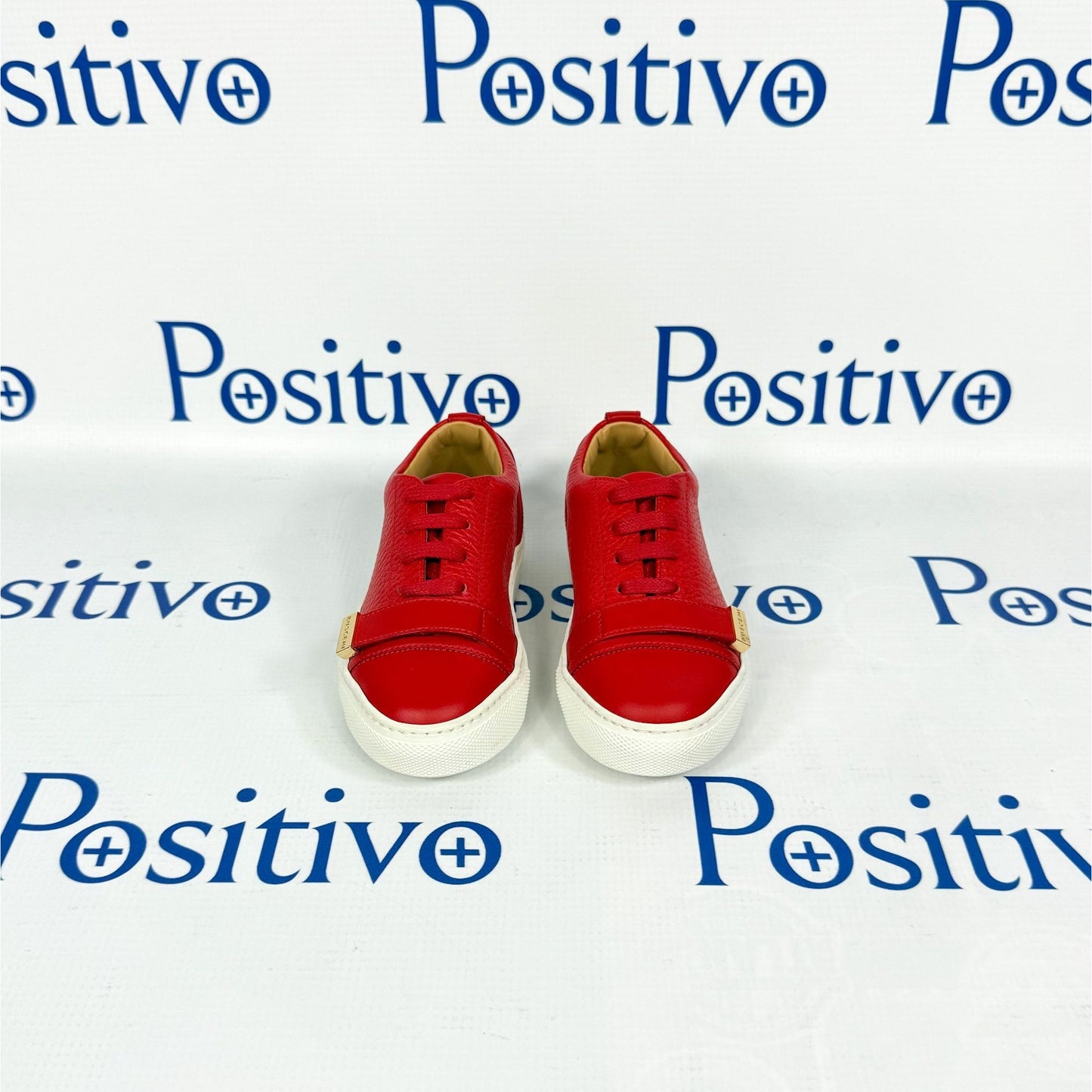 Buscemi 50MM Kid Red Leather Sneakers | Positivo Clothing