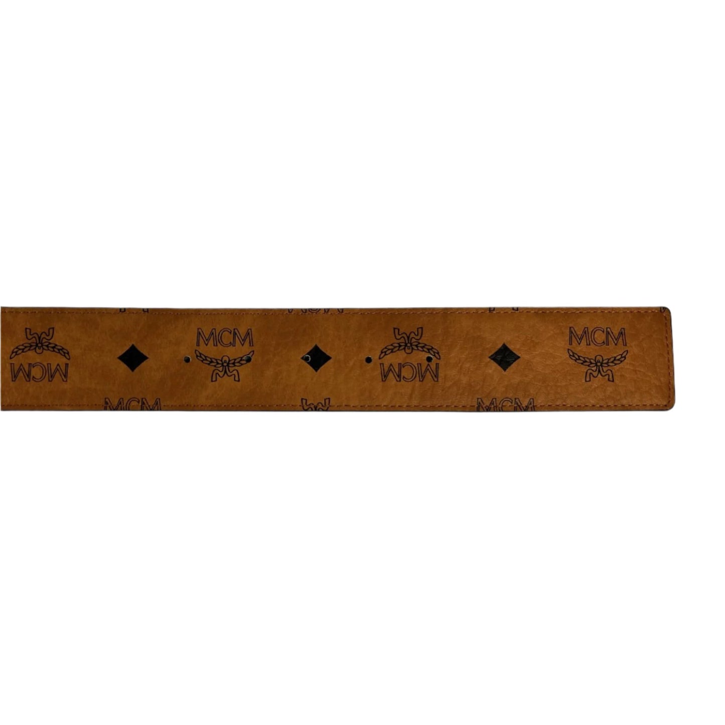 MCM Claus Cognac Leather Reversible Belt | Positivo Clothing