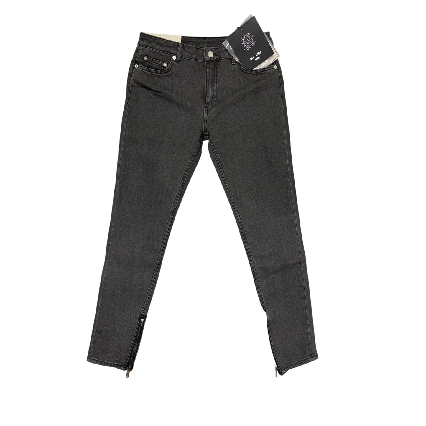 BLK DNM Women's Essex Grey Mid Rise Skinny Jeans | Positivo Clothing