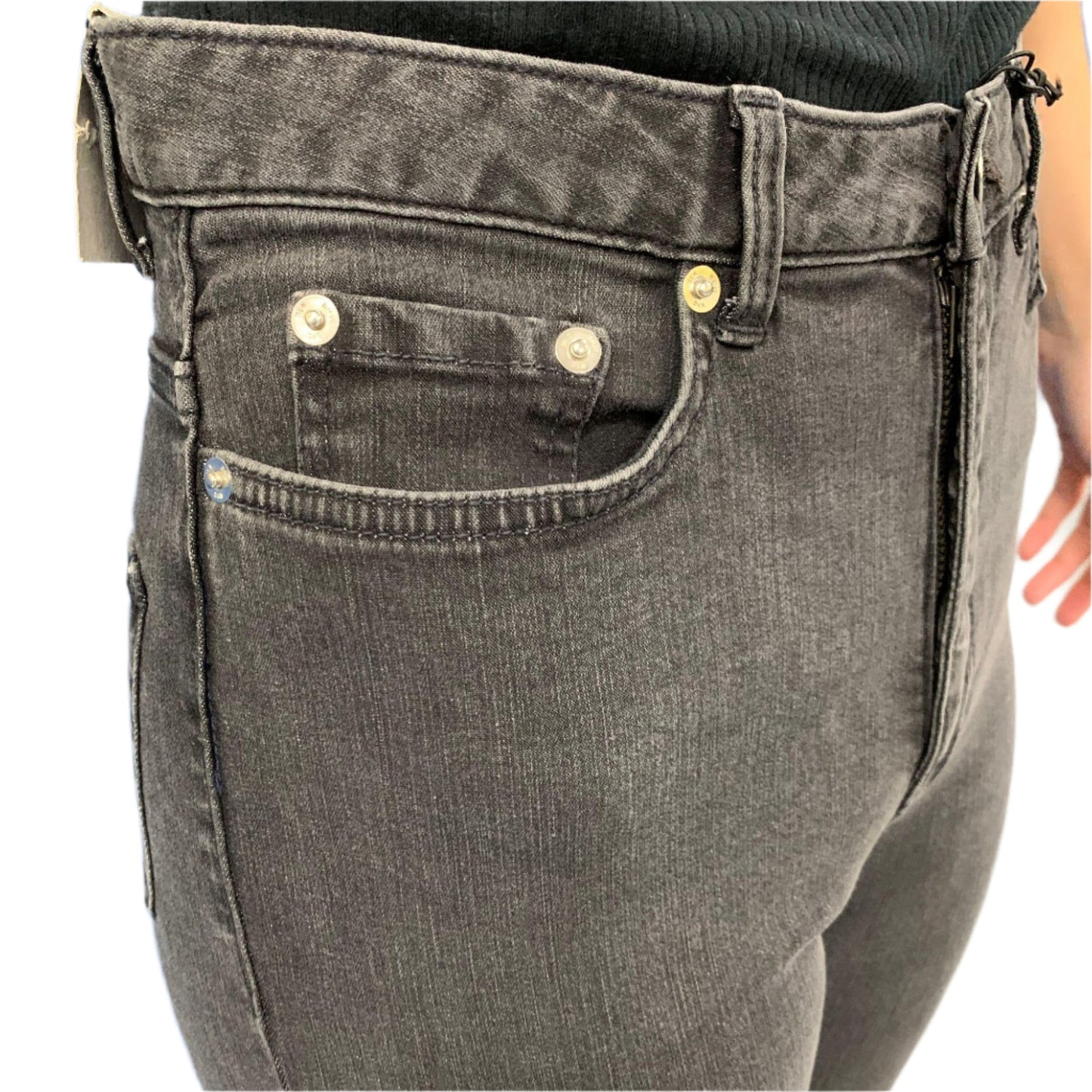 BLK DNM Womens Delancey Black High Rise Skinny Jeans | Positivo Clothing