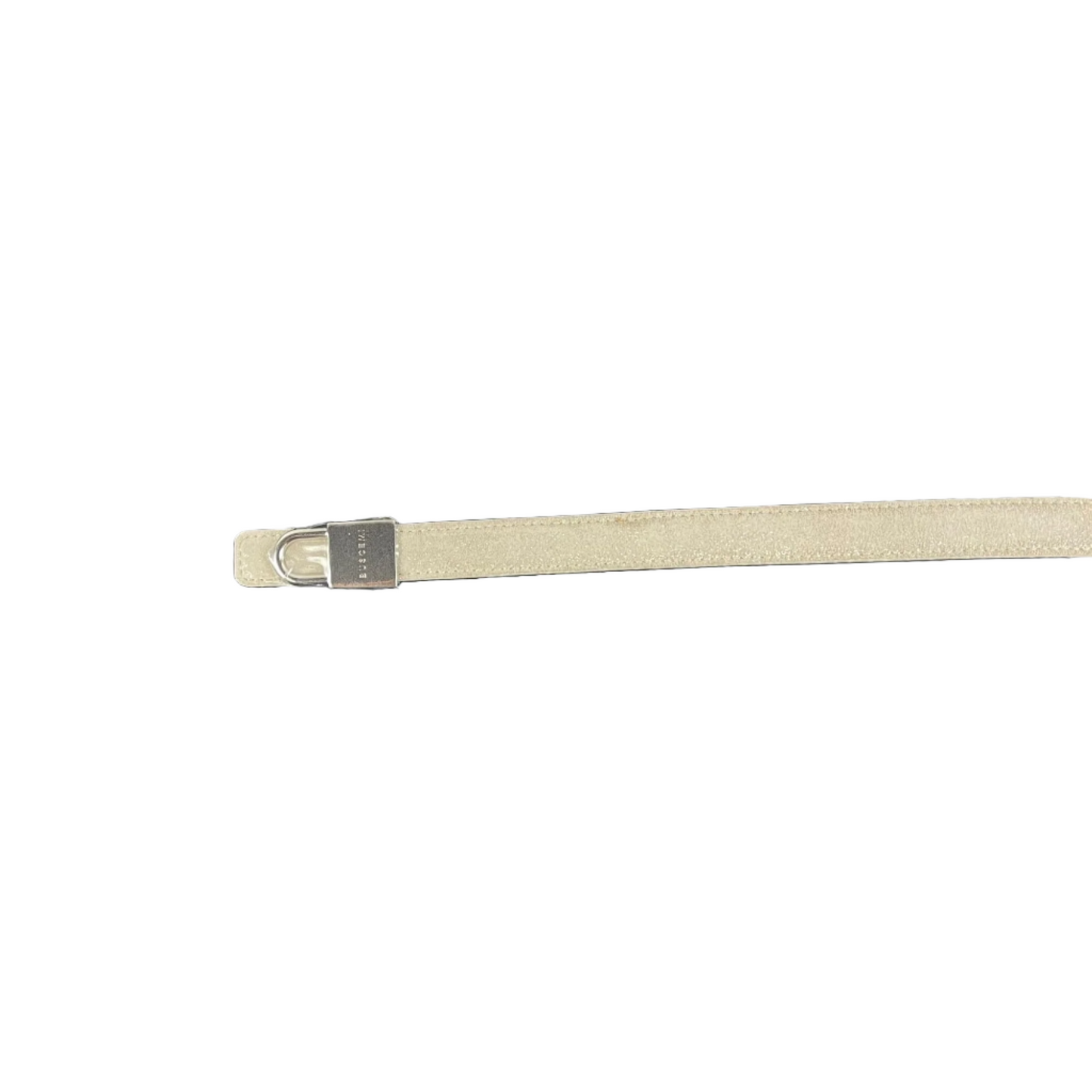Buscemi Belt Skinny Gleam Grey Leather