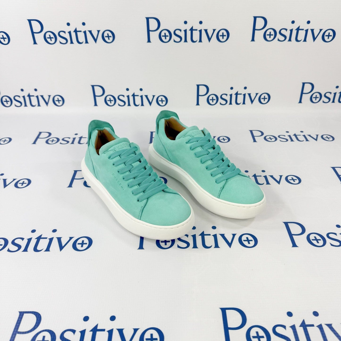 Buscemi Uno Camoscio Turquiose Leather Sneakers | Positivo Clothing