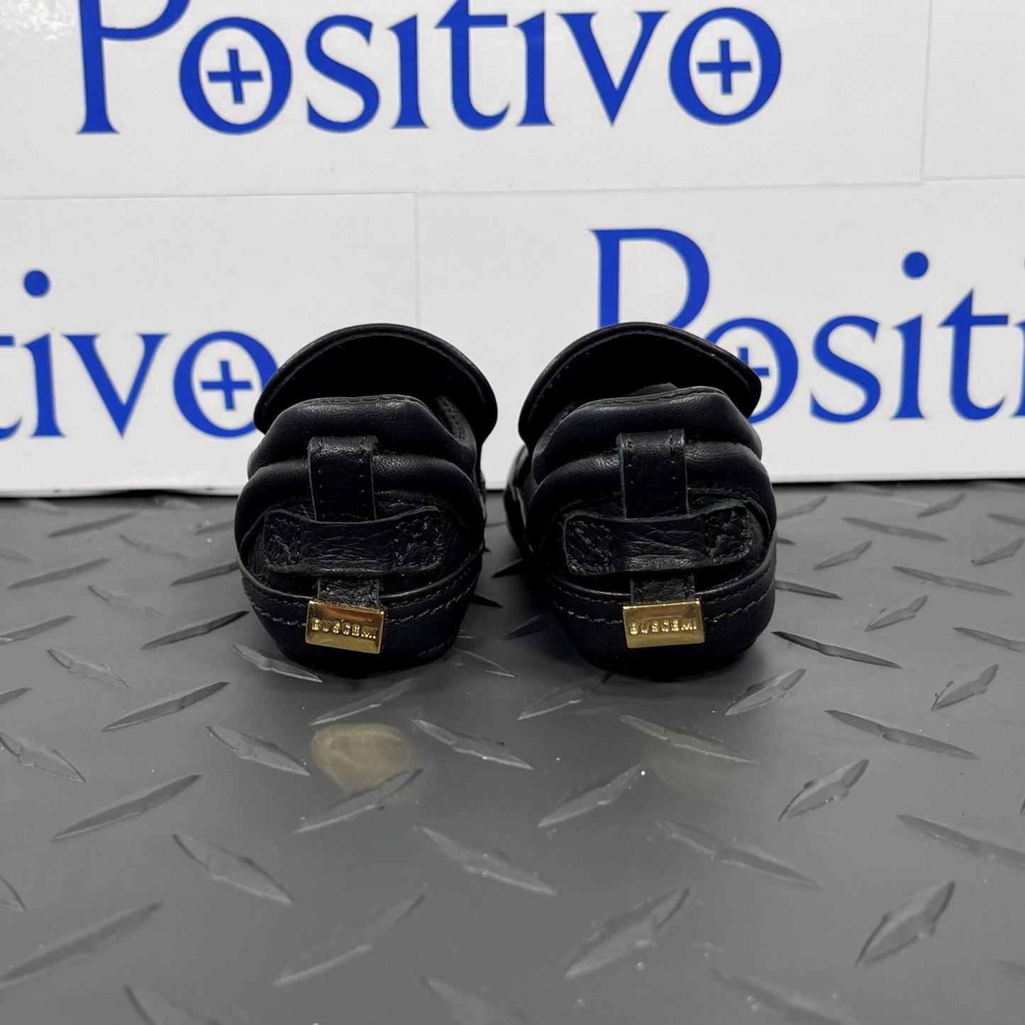 Buscemi 40MM Baby Alce/Flat Black Leather Sneakers | Positivo Clothing