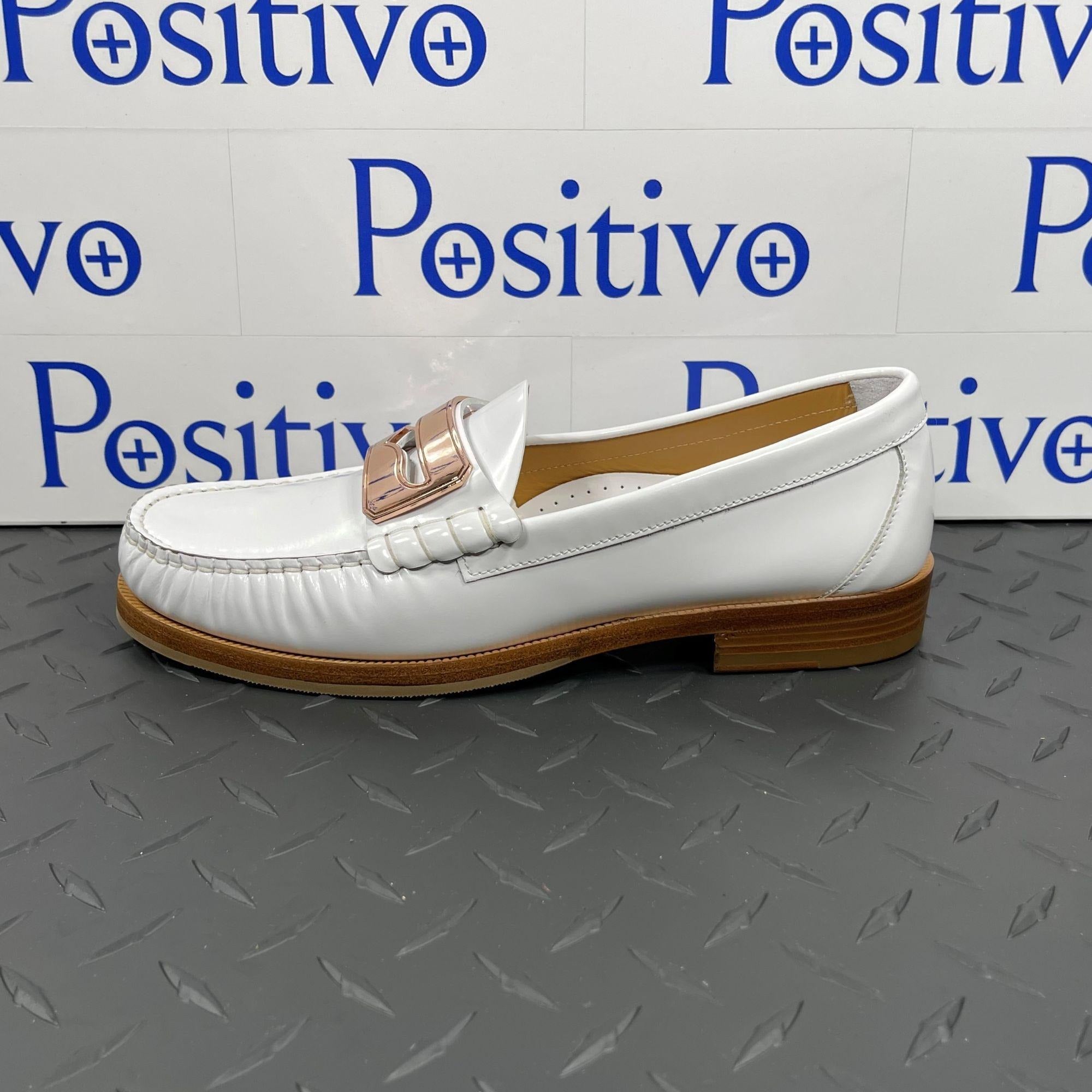 Buscemi Mens Town Loafer  Off White Leather Loafers | Positivo Clothing