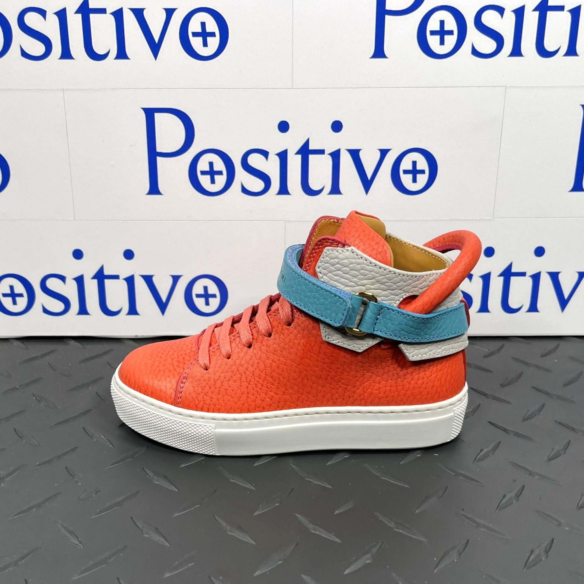 Buscemi 100MM Kid Parma Tricolor Leather Sneakers | Positivo Clothing