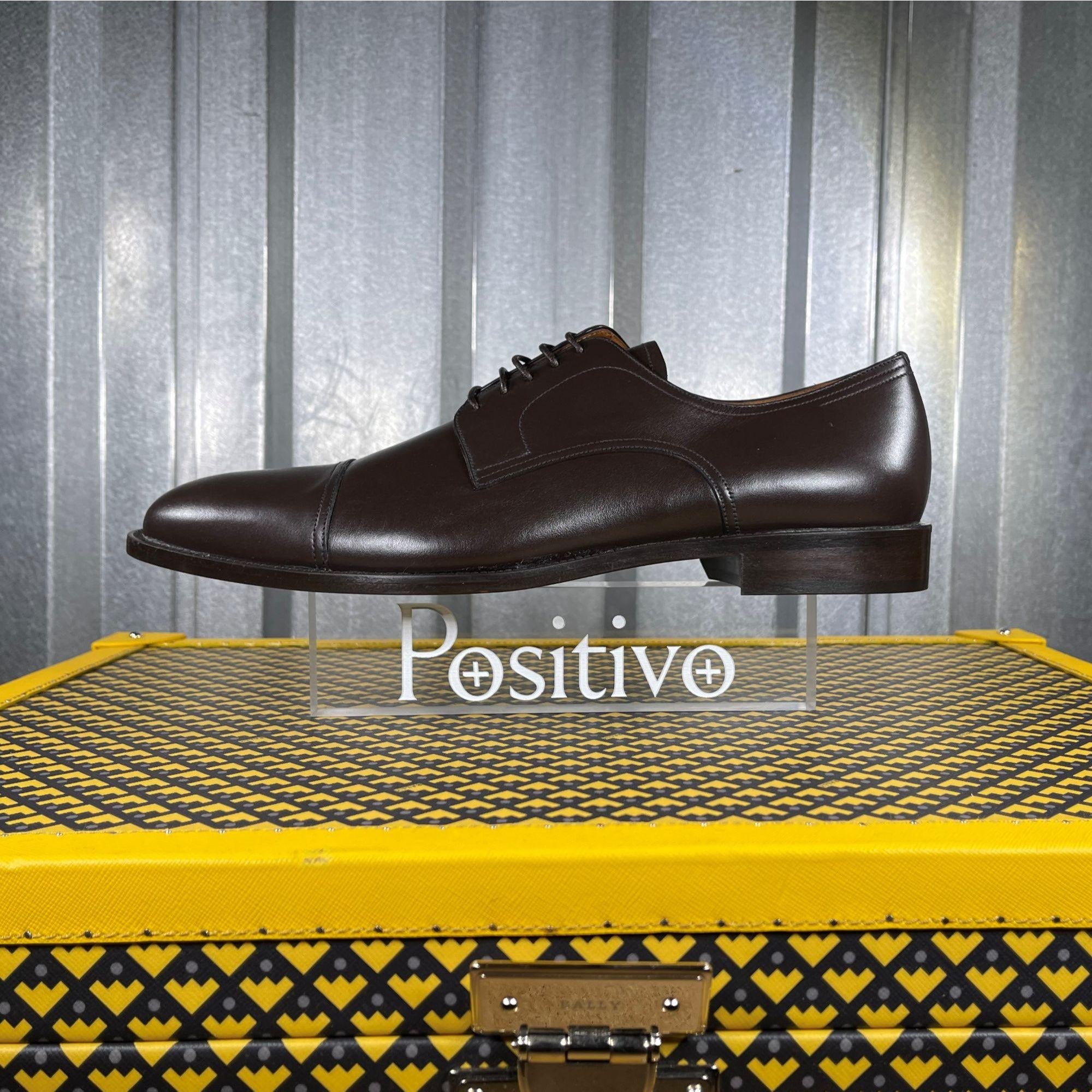 Bally Salfor Chocolate Leather Derby Shoes - Positivo Clothing