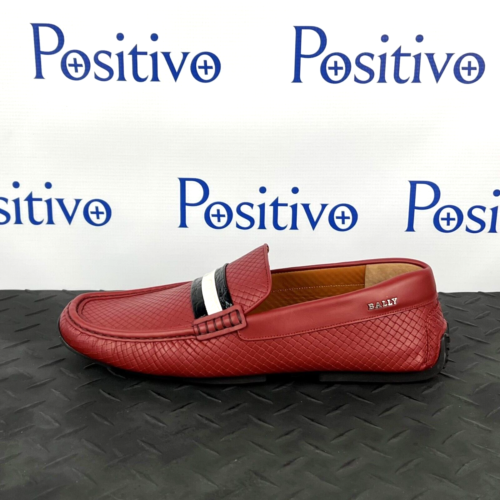 Bally Mens Pacos Red Leather Loafers | Positivo Clothing