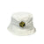 MCM White Cubic Logo Denim Jacquard Bucket Hat | Positivo Clothing