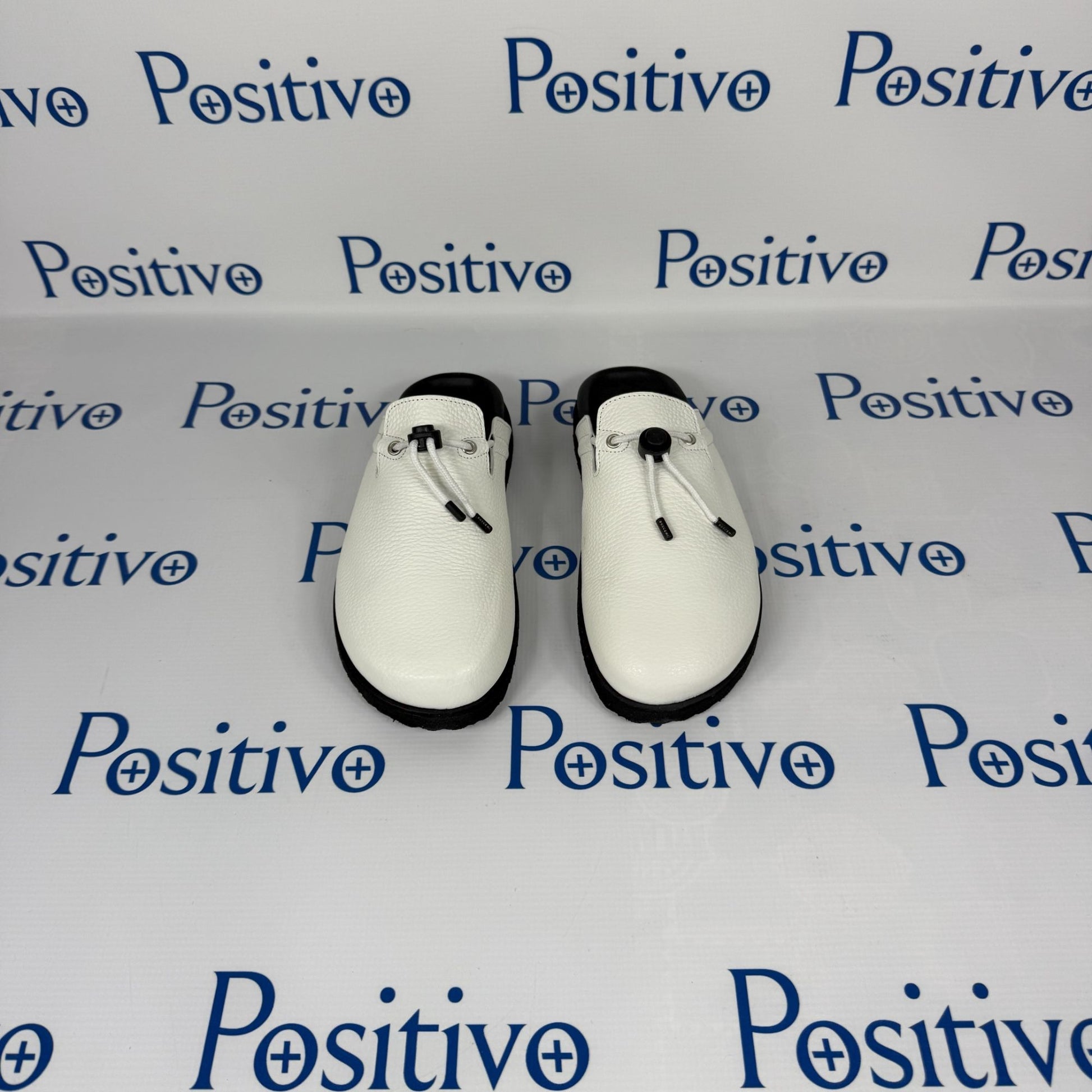 Buscemi Pietro New Alce White Leather Slippers | Positivo Clothing