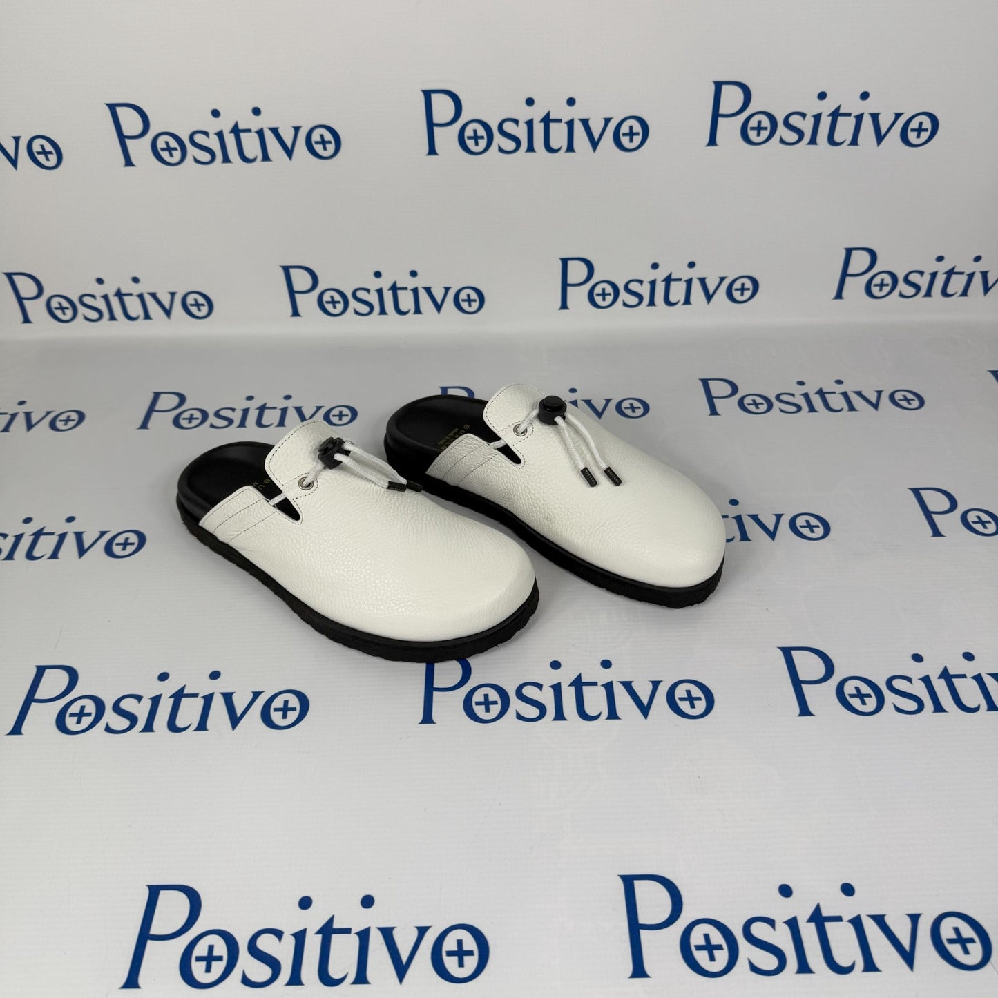 Buscemi Pietro New Alce White Leather Slippers | Positivo Clothing