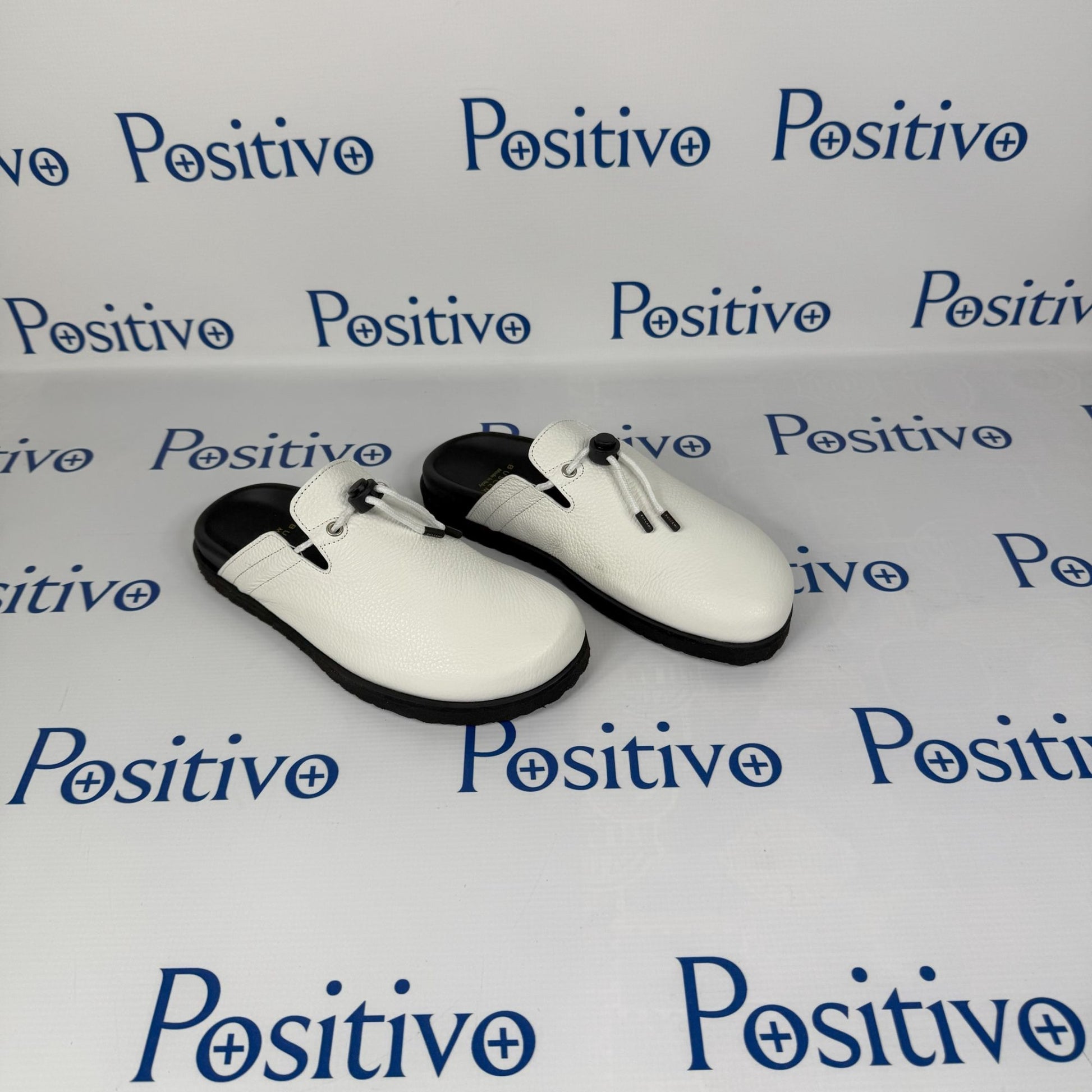 Buscemi Pietro New Alce White Leather Slippers | Positivo Clothing
