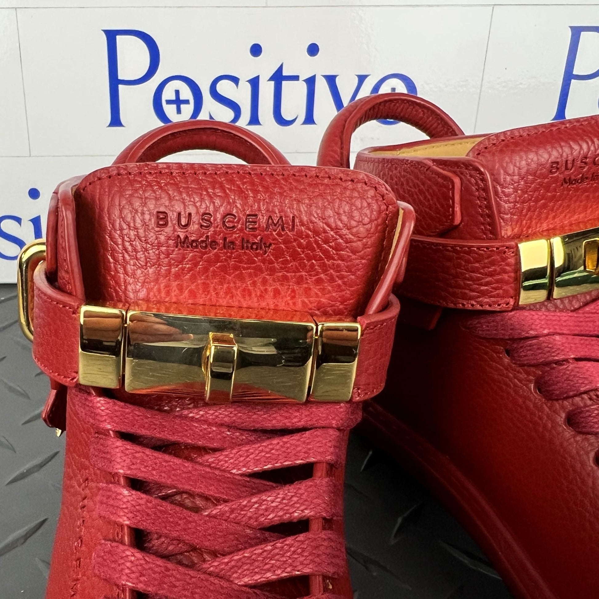 Buscemi 100MM Flat Guts/Guts Leather Sneakers | Positivo Clothing