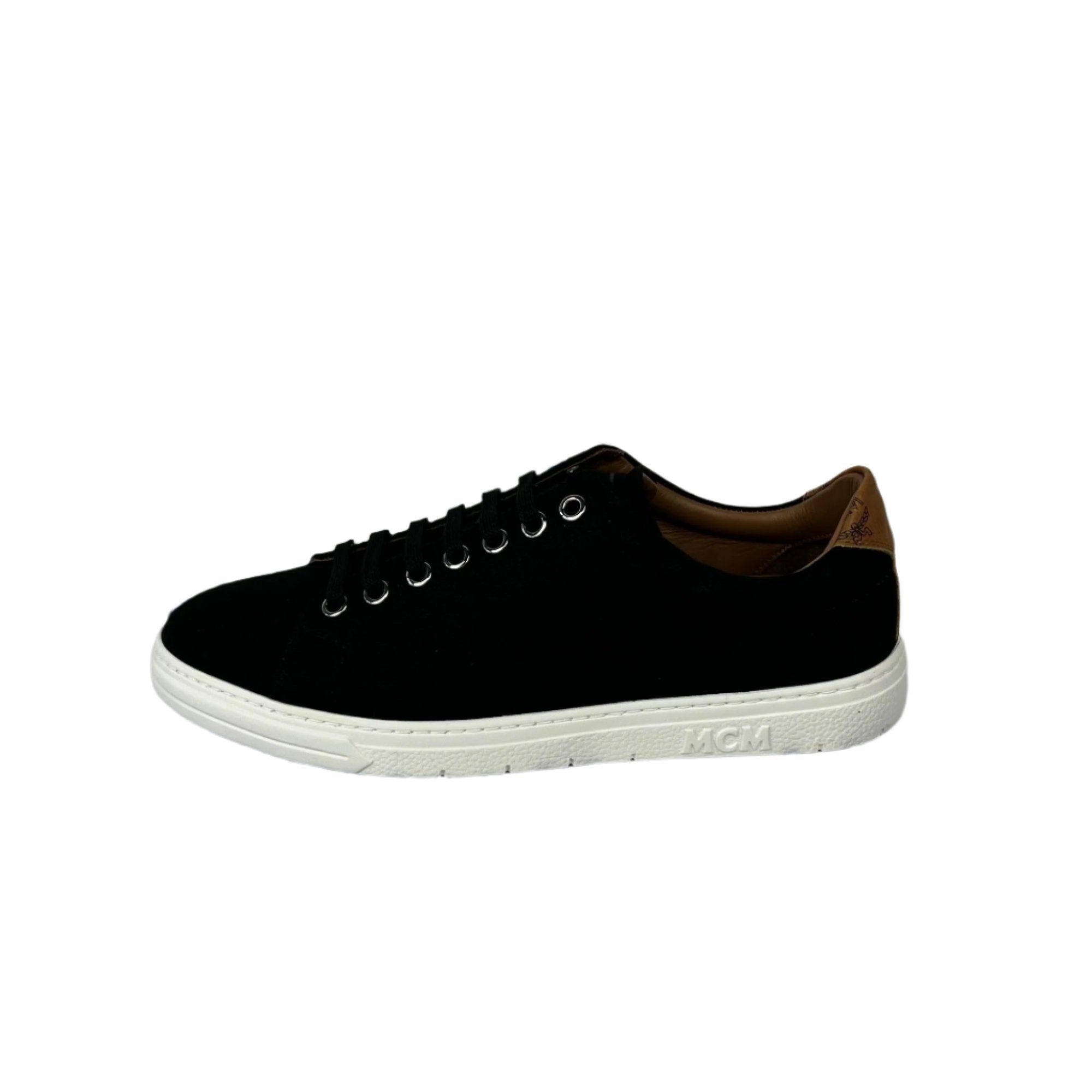 MCM LT Terrain Derby Black Cotton Canvas Sneakers | Positivo Clothing