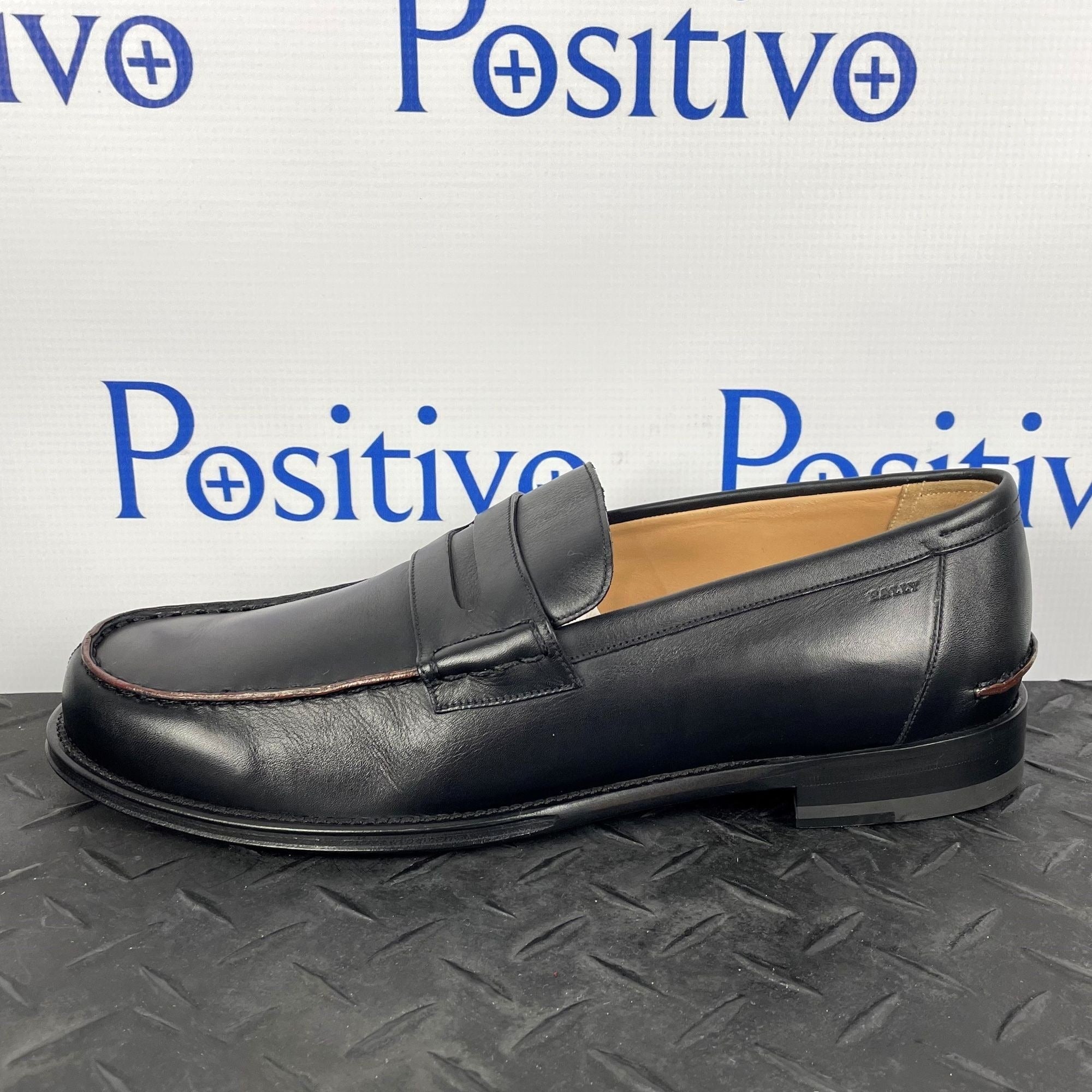 Bally U-Perry Black Leather Loafers | Positivo Clothing