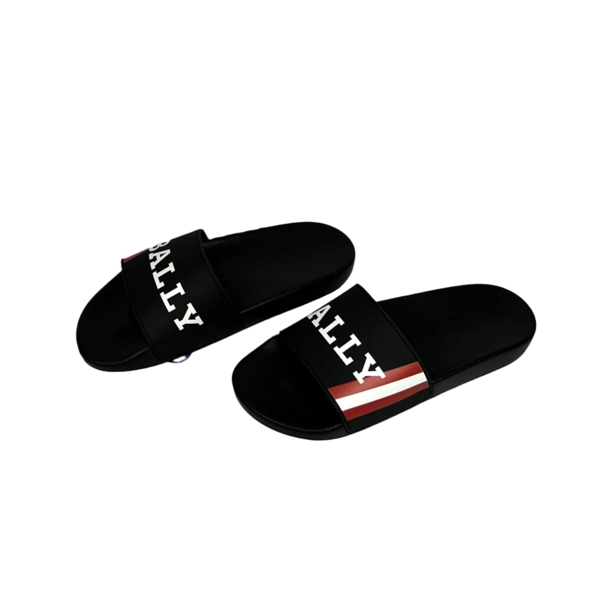 Bally Mens Simon Black Rubber Sandals | Positivo Clothing