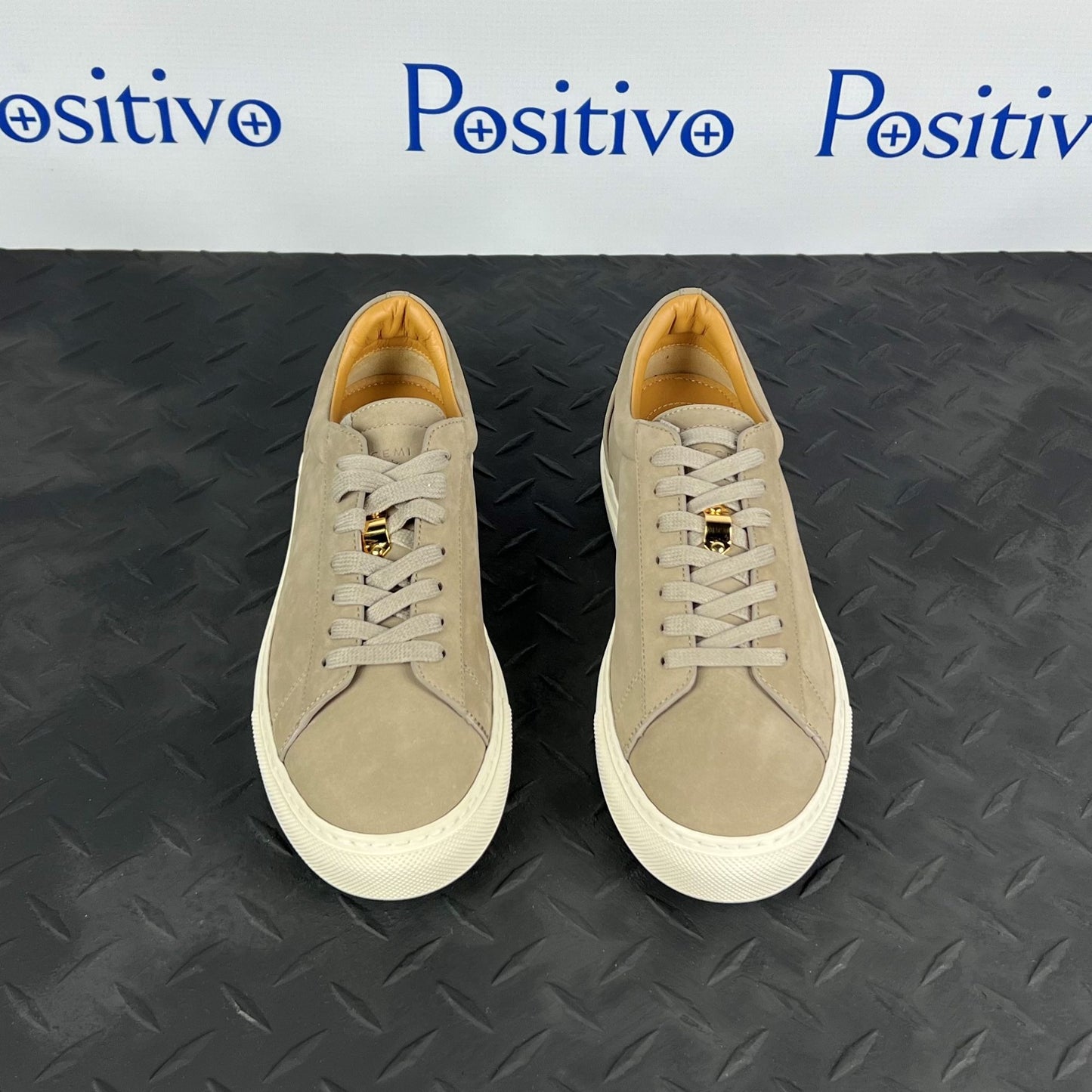Buscemi Womens Tennis Lock Fog Nubuck Sneakers SAMPLE | Positivo Clothing