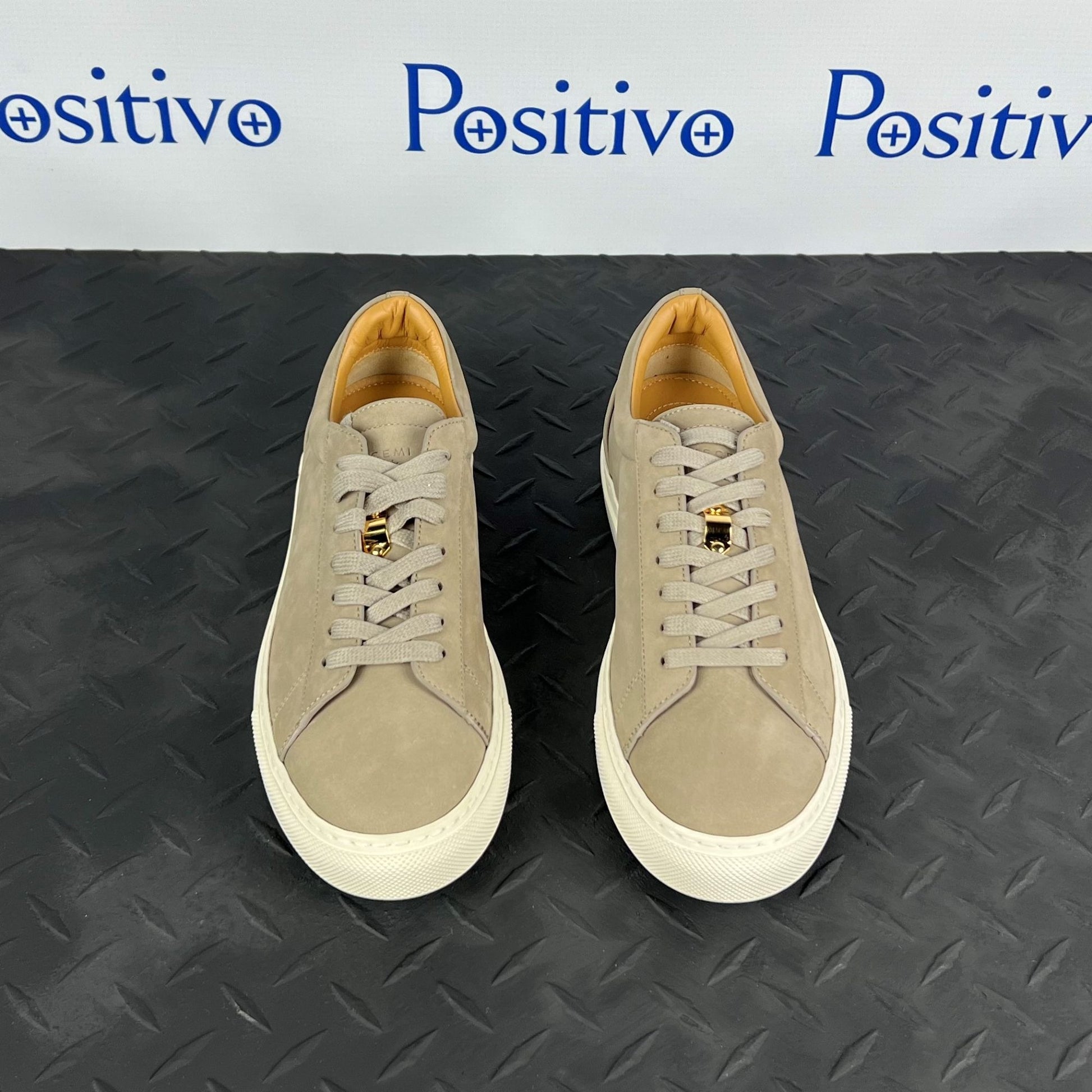 Buscemi Womens Tennis Lock Fog Nubuck Sneakers SAMPLE | Positivo Clothing