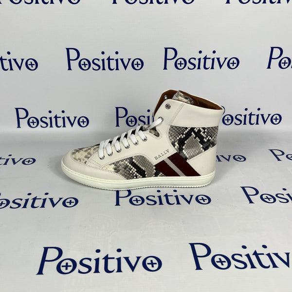 Bally Oldani White Leather High Top Sneakers | Positivo Clothing
