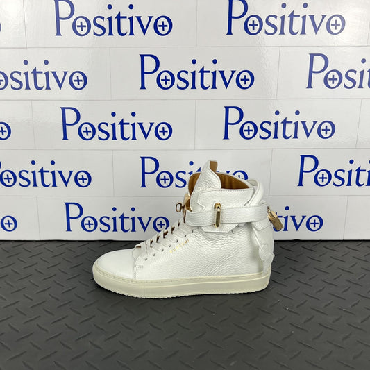 Buscemi 100MM ALTA White Leather Sneakers | Positivo Clothing 