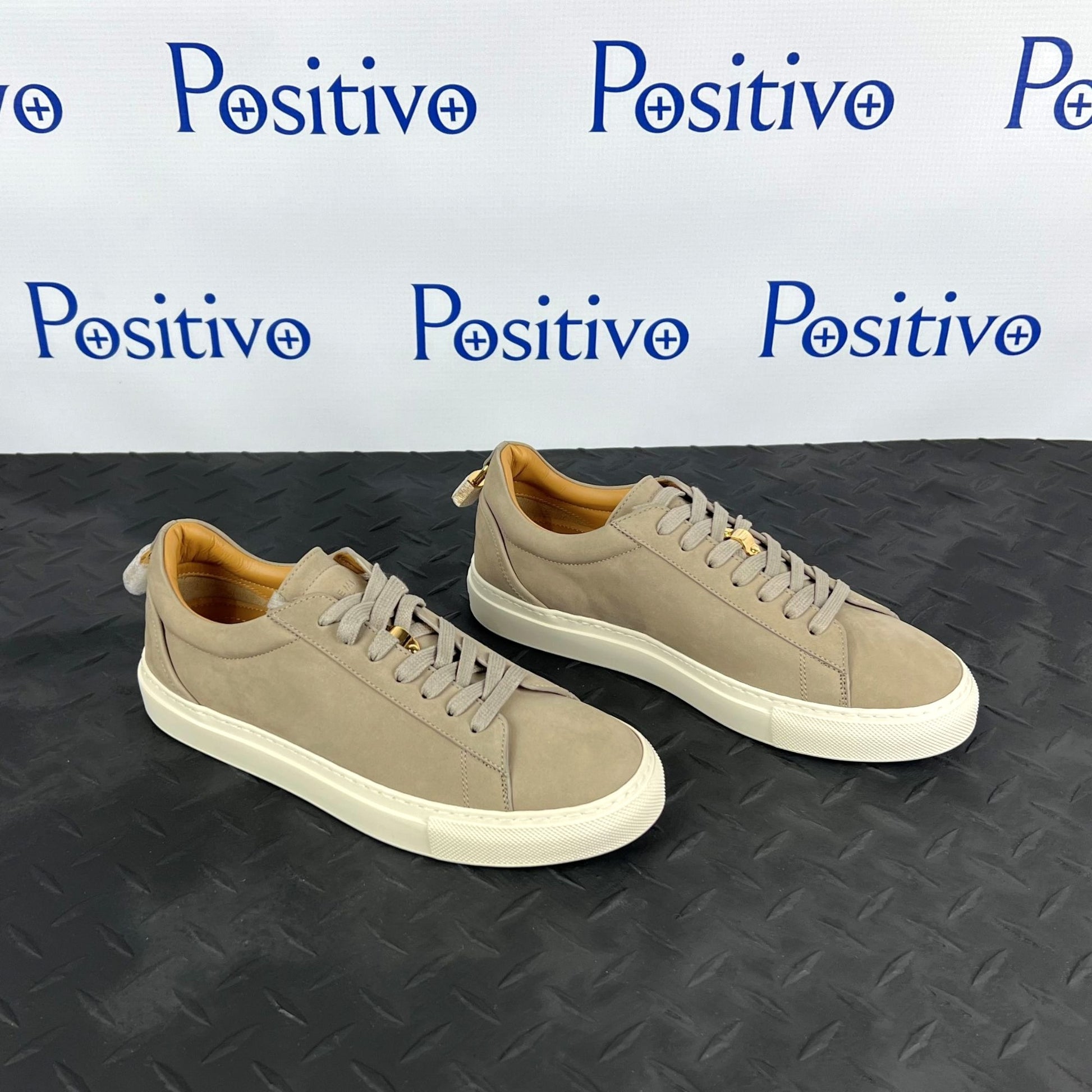 Buscemi Womens Tennis Lock Fog Nubuck Sneakers SAMPLE | Positivo Clothing