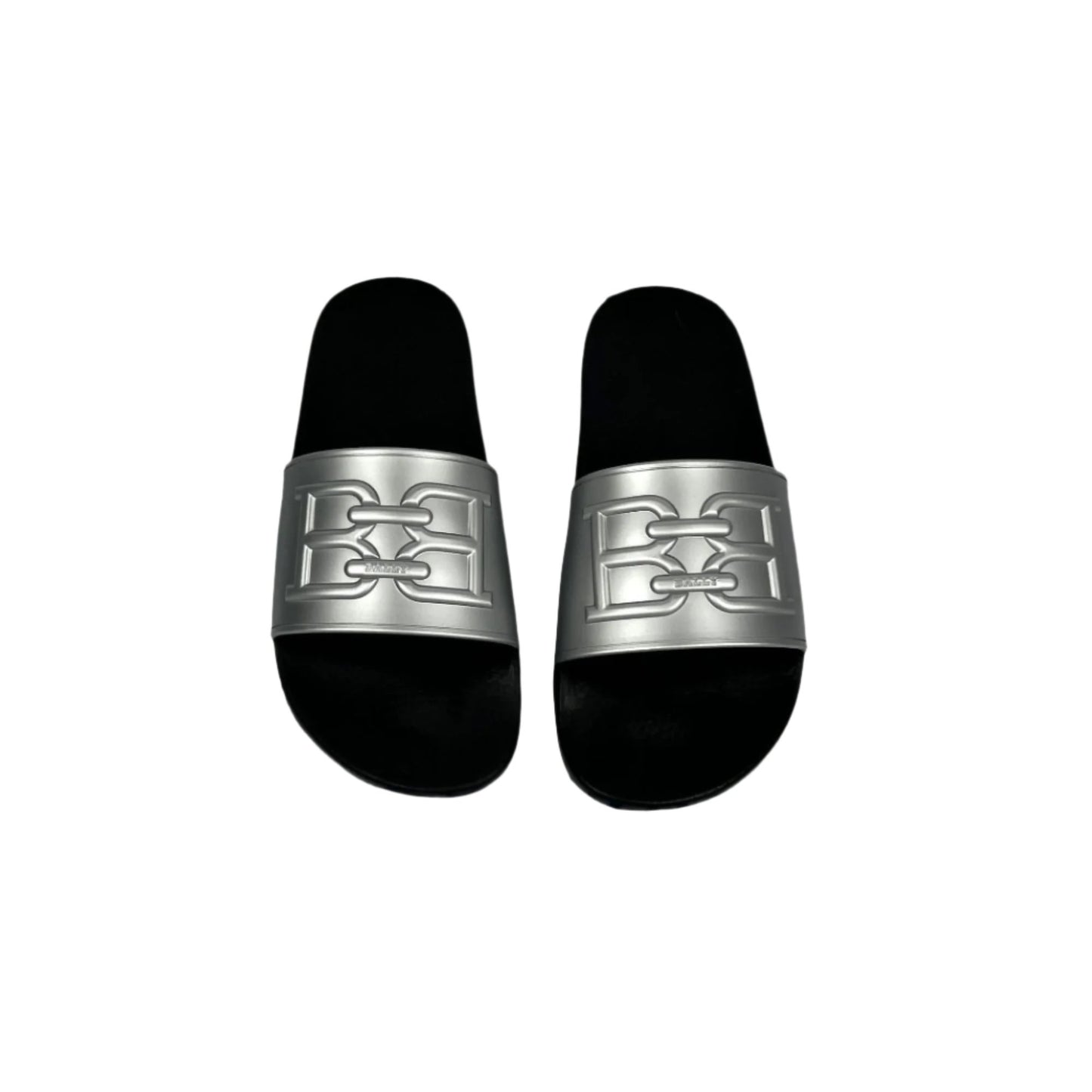 Bally Mens Scotty Silver Rubber Sandals | Positivo Clothing