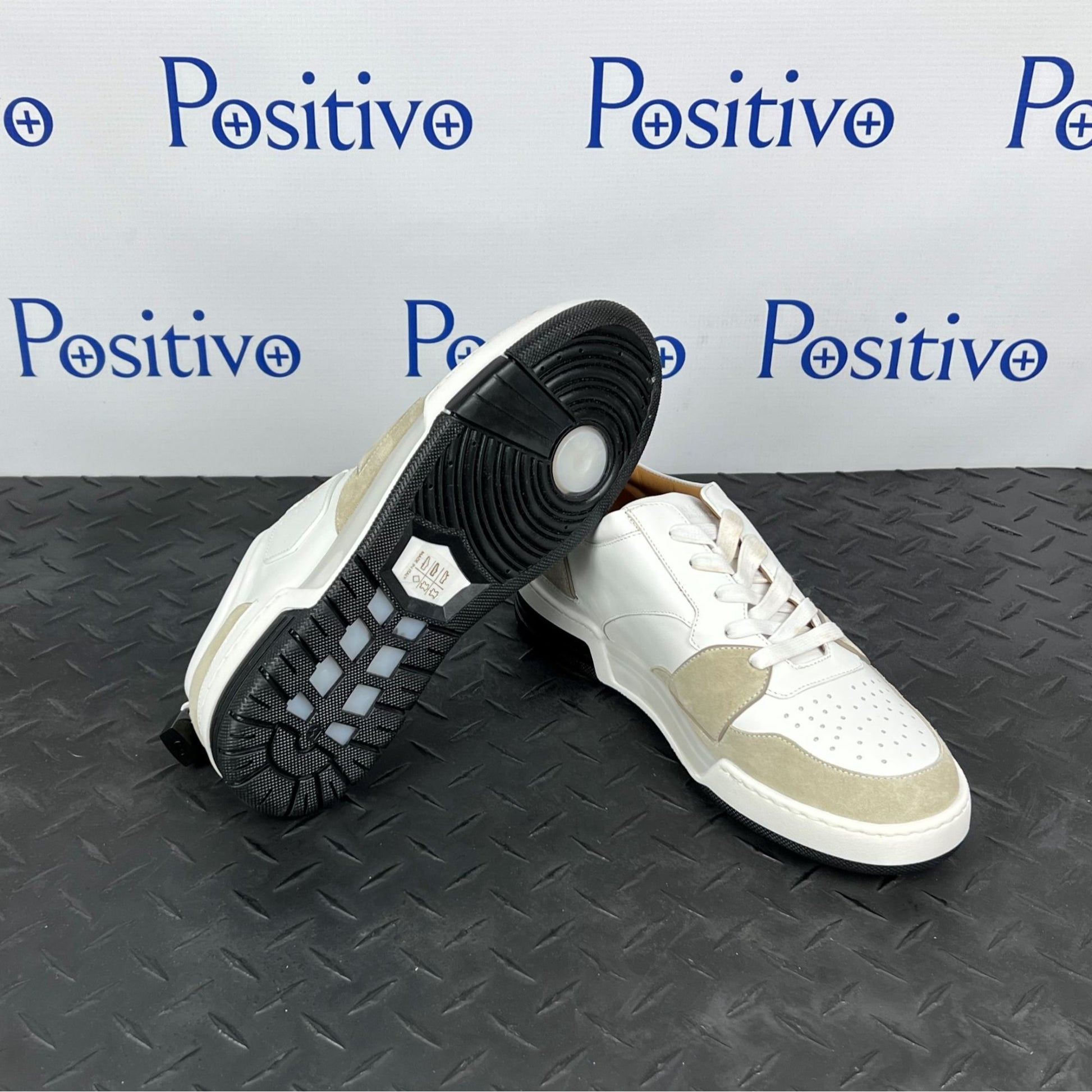Buscemi Air Jon Low Vitello Off White Leather Sneakers | Positivo Clothing