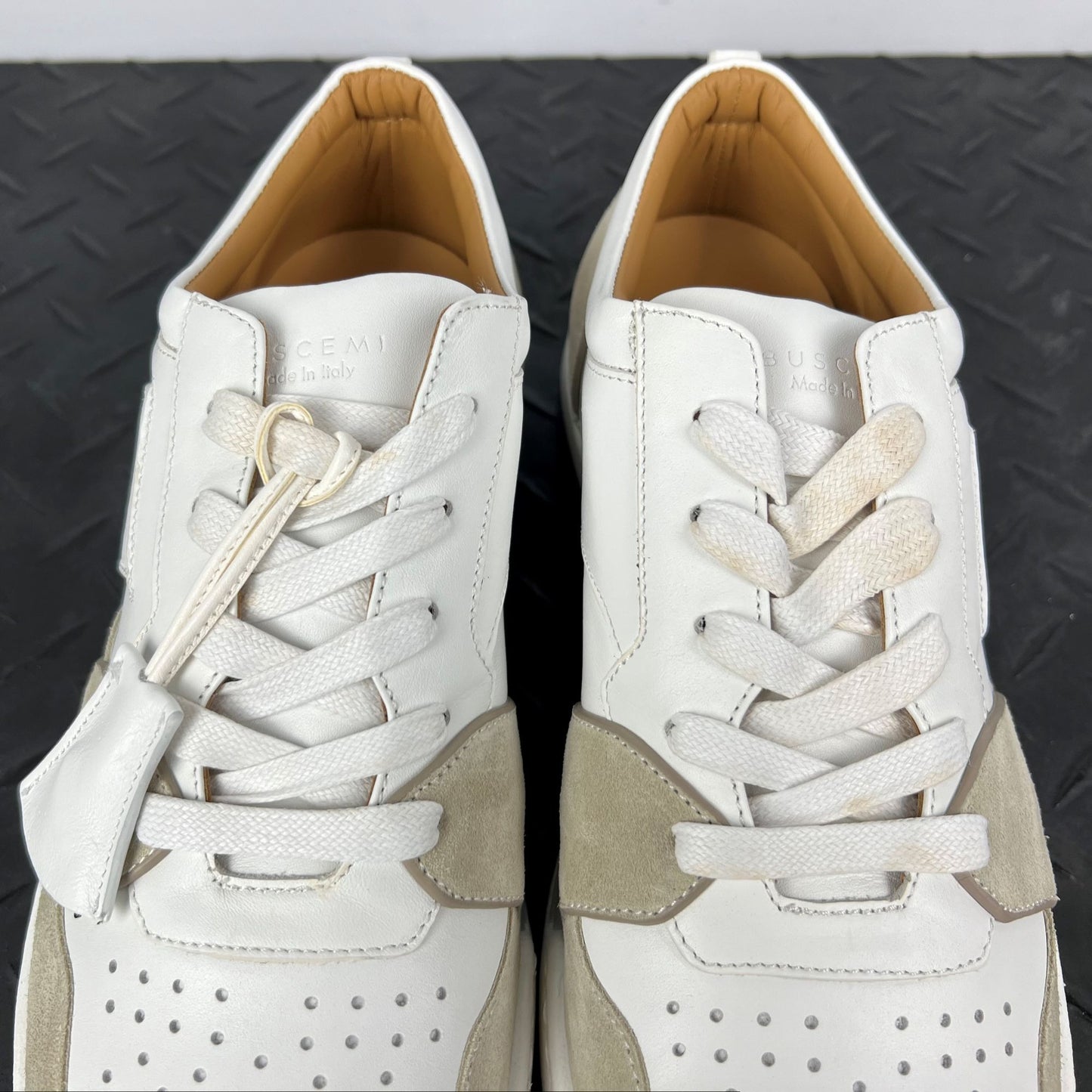 Buscemi Air Jon Low Vitello Off White Leather Sneakers | Positivo Clothing