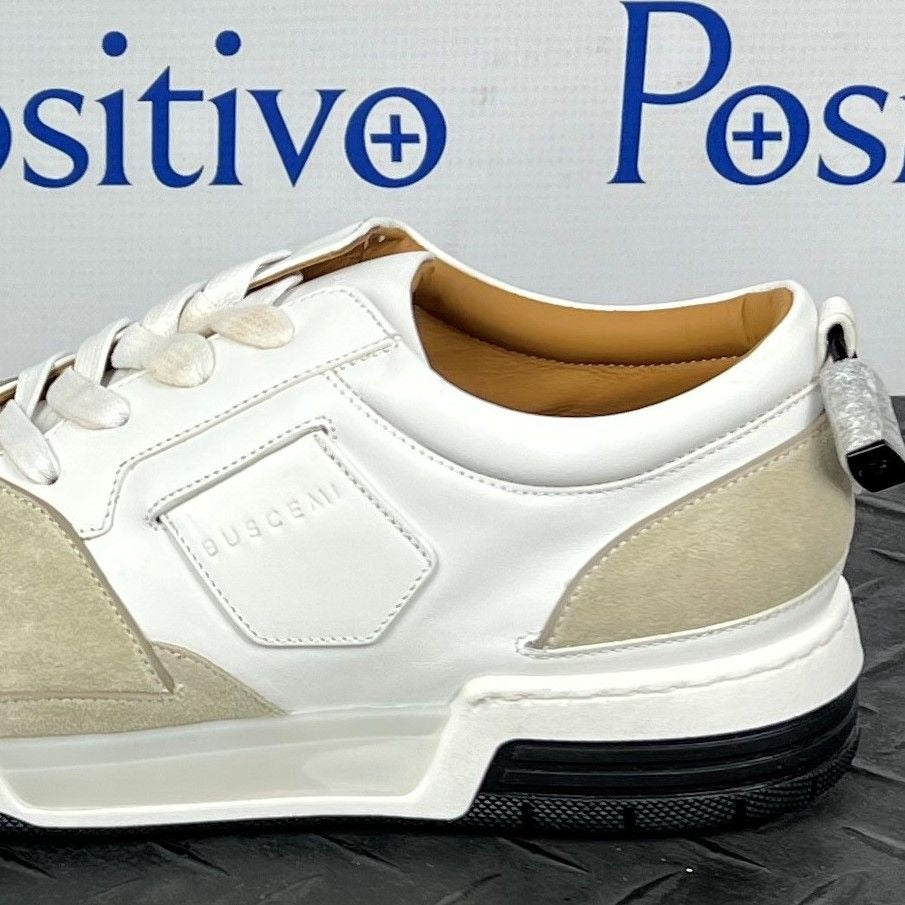 Buscemi Air Jon Low Vitello Off White Leather Sneakers | Positivo Clothing