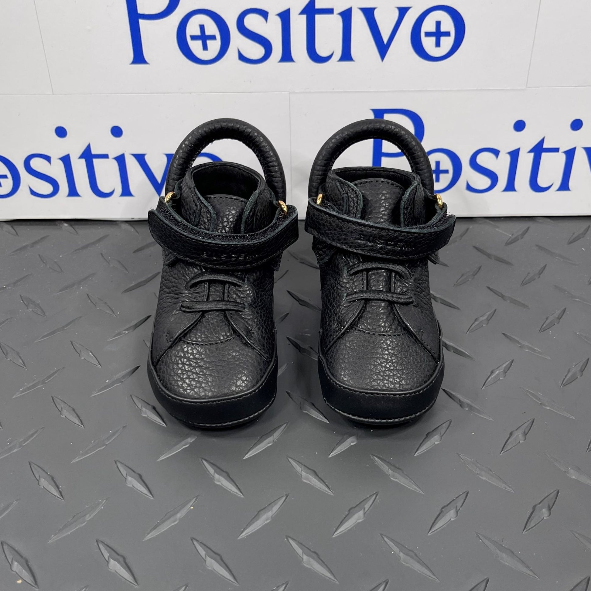 Buscemi 100MM Baby Alce Black Leather Sneakers | Positivo Clothing