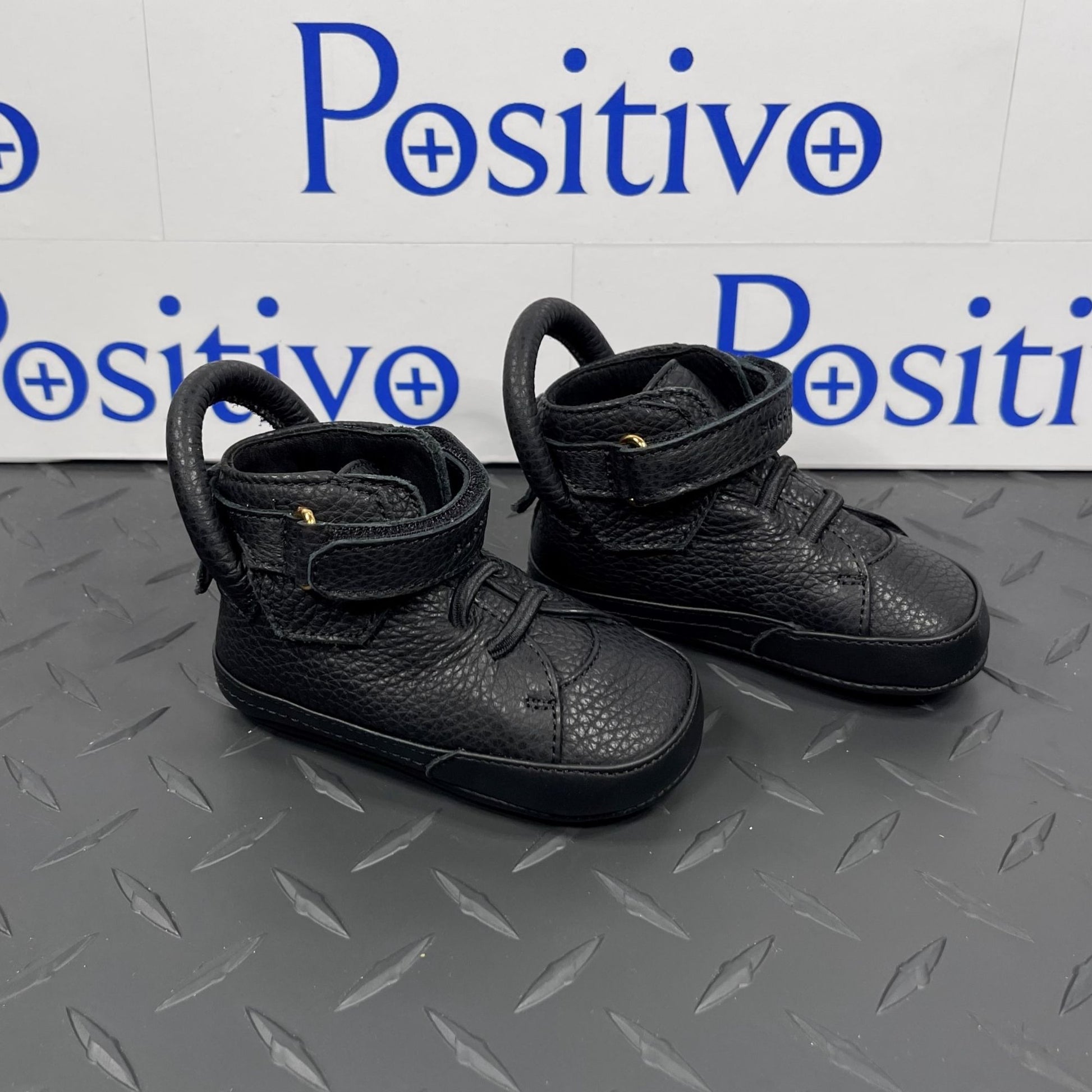 Buscemi 100MM Baby Alce Black Leather Sneakers | Positivo Clothing