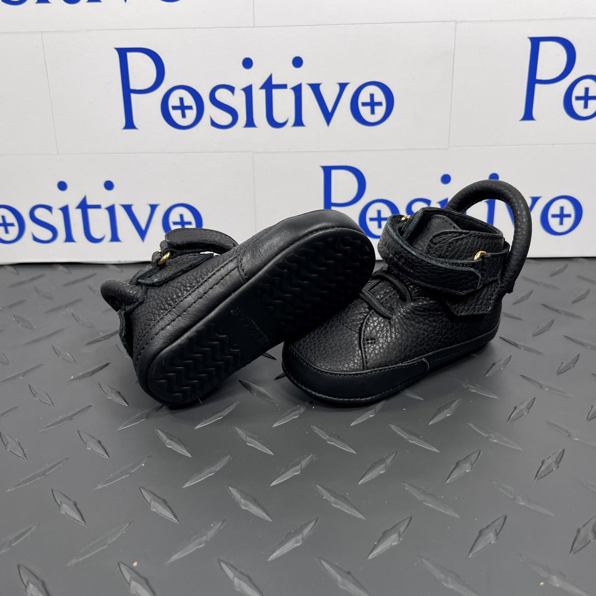 Buscemi 100MM Baby Alce Black Leather Sneakers | Positivo Clothing