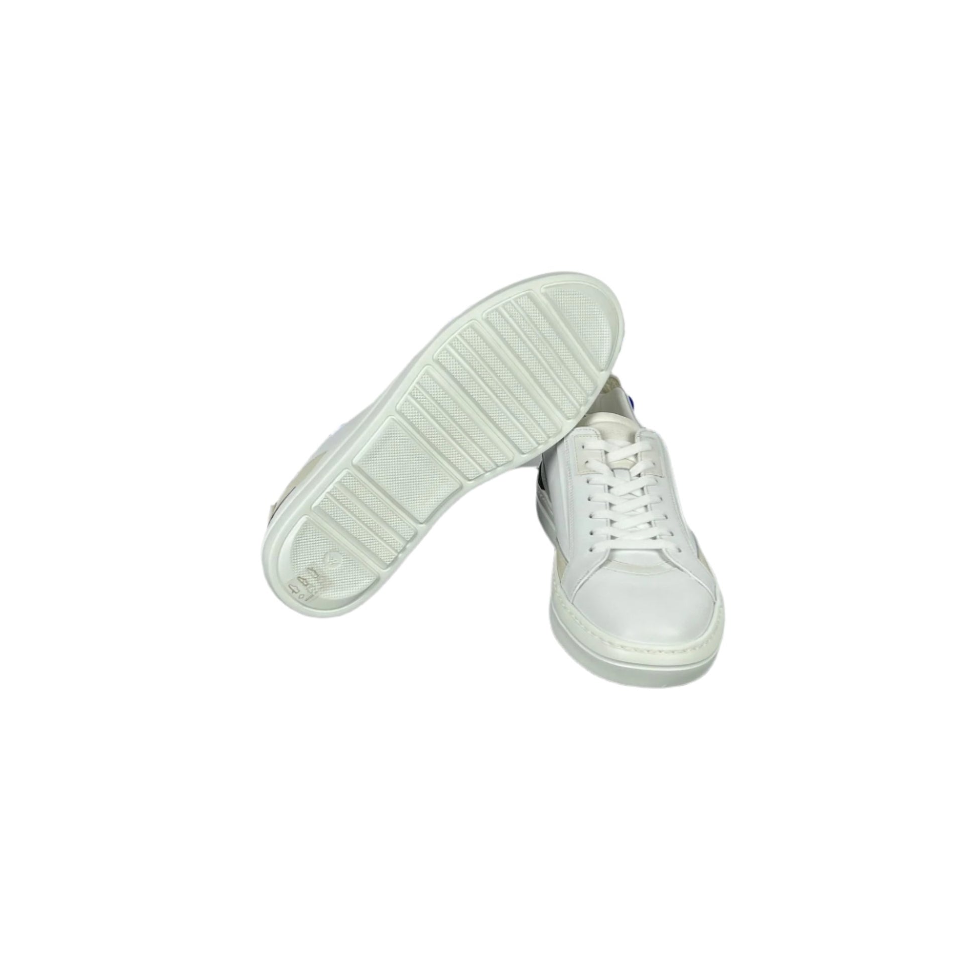 Buscemi Mens Estra Off White Leather Sneakers SAMPLE | Positivo Clothing