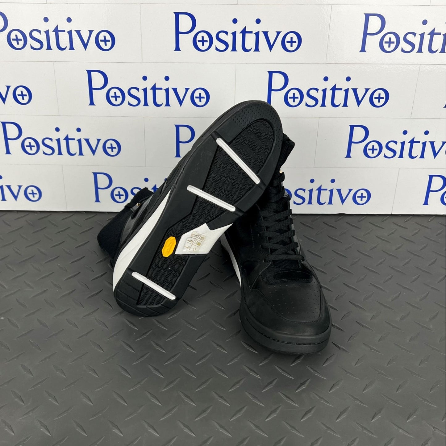 Buscemi 150MM Sock Barneys Black Leather Sneakers | Positivo Clothing