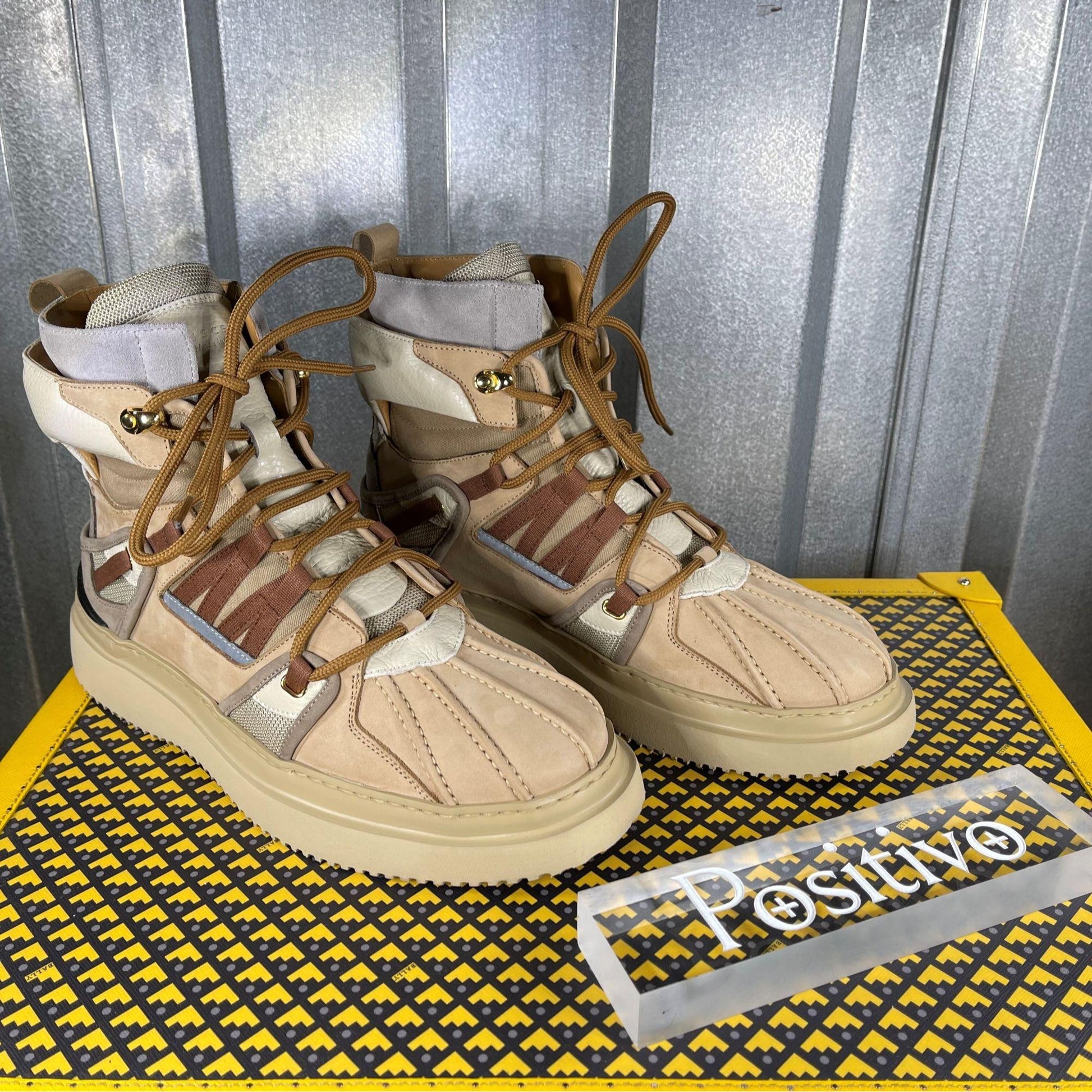 Buscemi Duck Boot Tan Suede Boots | Positivo Clothing