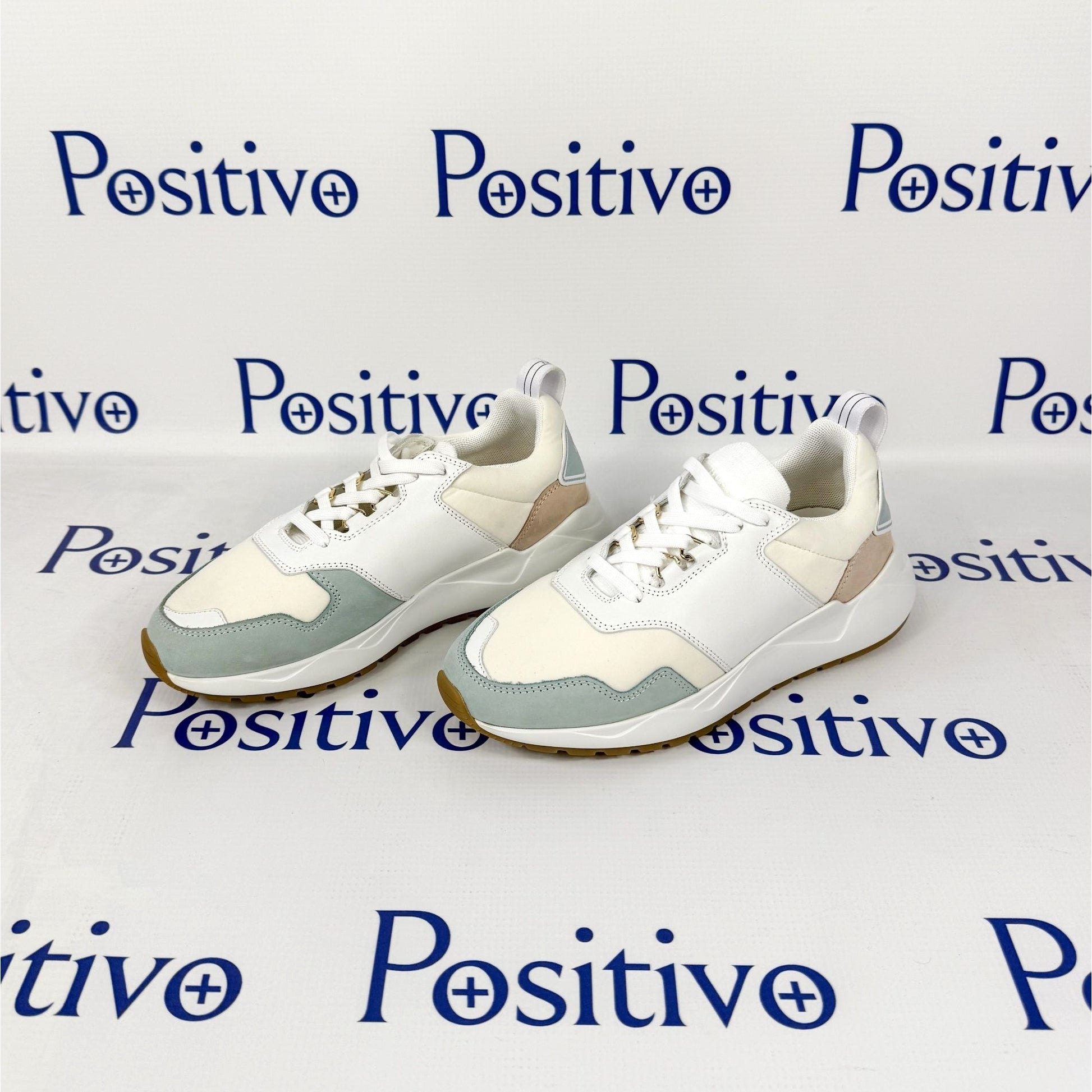 Buscemi Ventura Light Blue Trio Leather Sneakers | Positivo Clothing