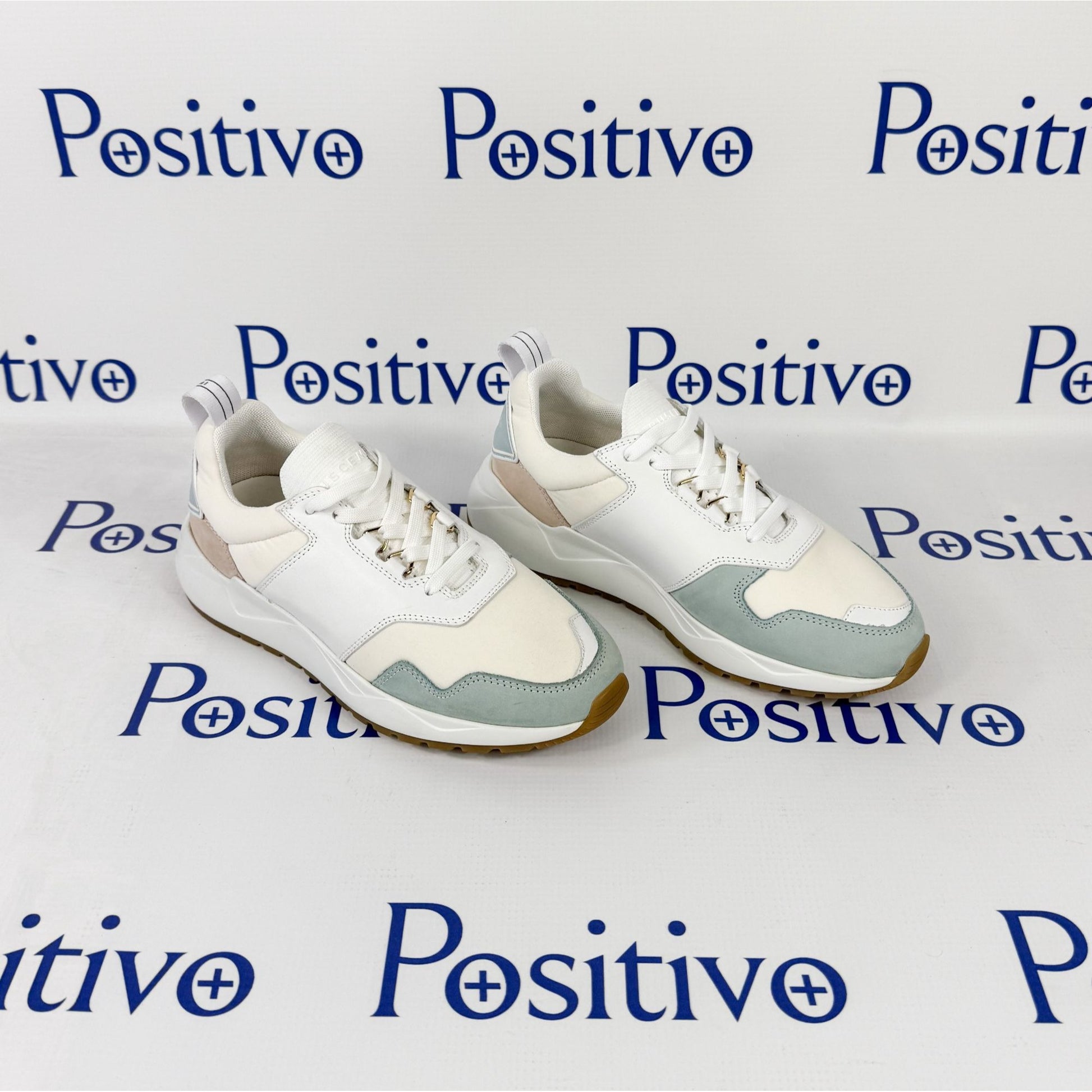 Buscemi Ventura Light Blue Trio Leather Sneakers | Positivo Clothing