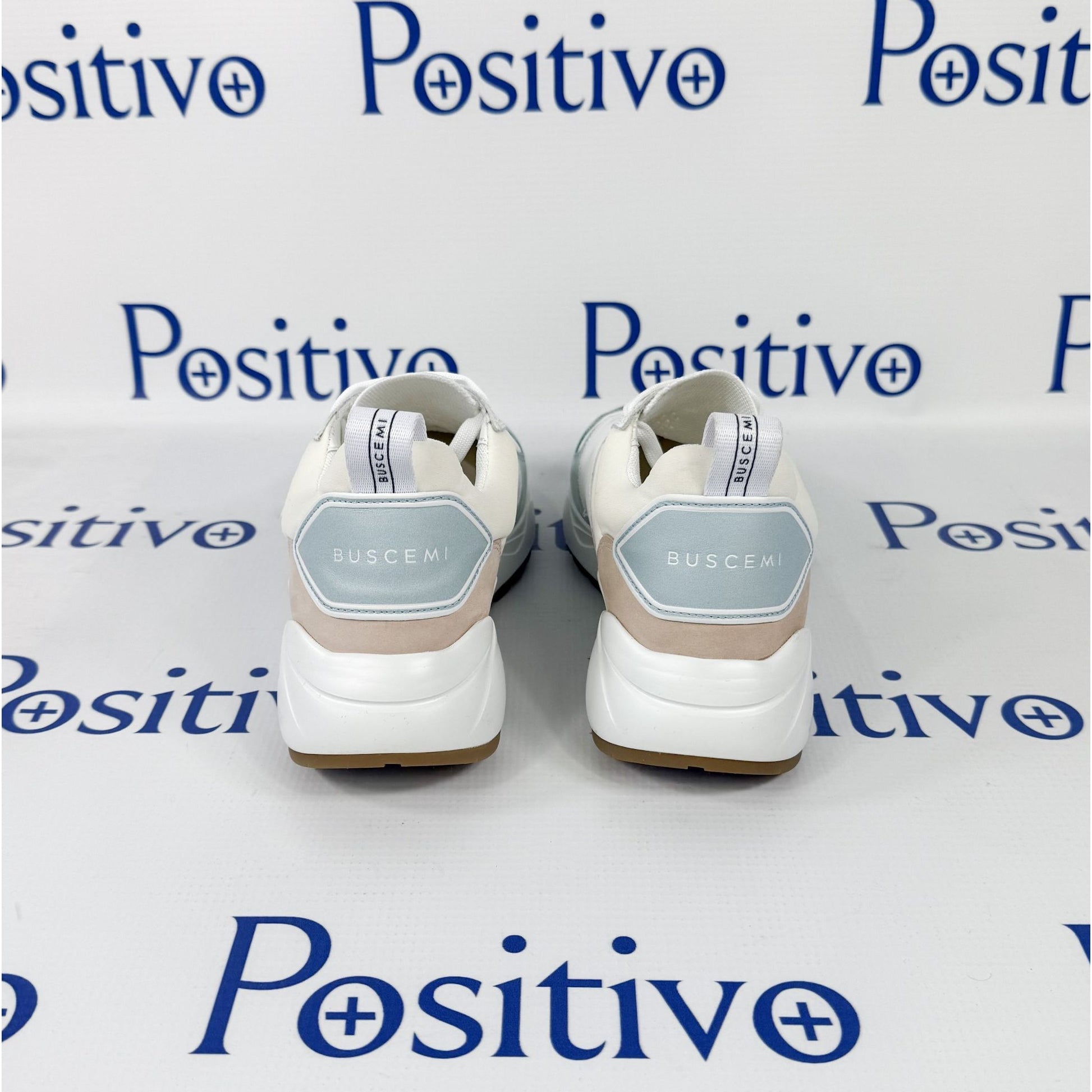 Buscemi Ventura Light Blue Trio Leather Sneakers | Positivo Clothing