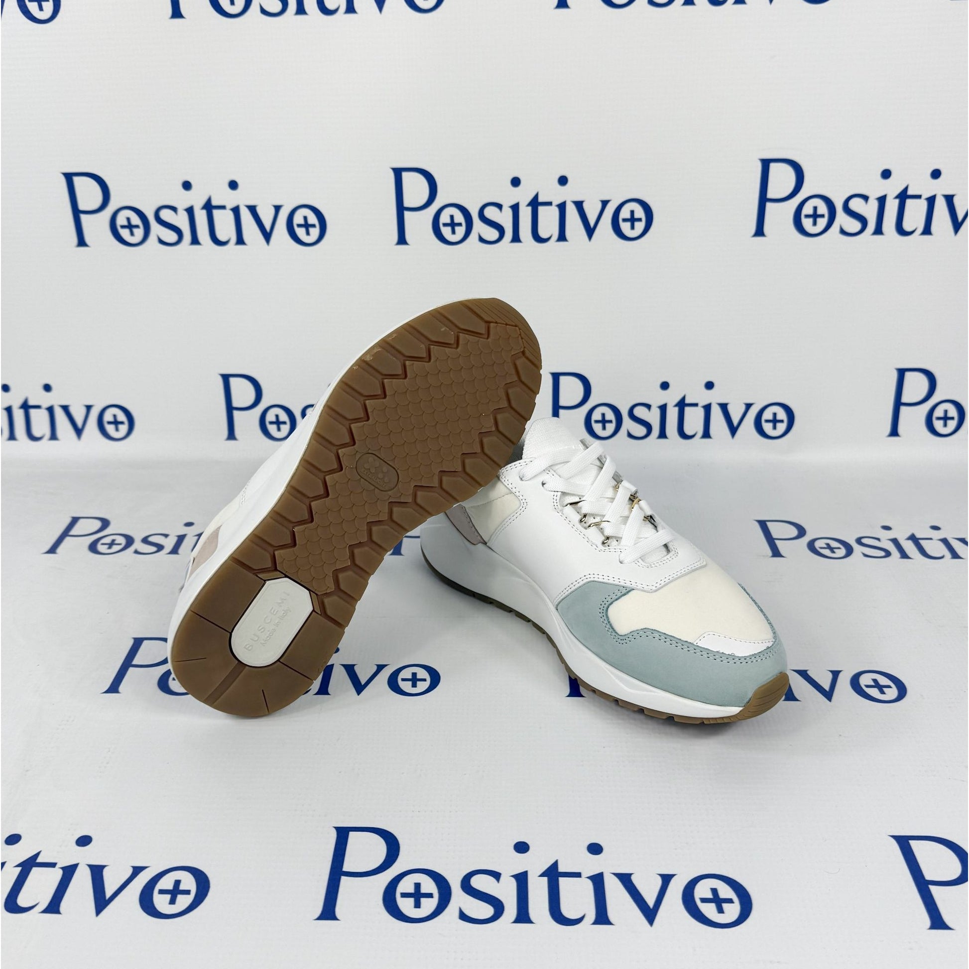 Buscemi Ventura Light Blue Trio Leather Sneakers | Positivo Clothing