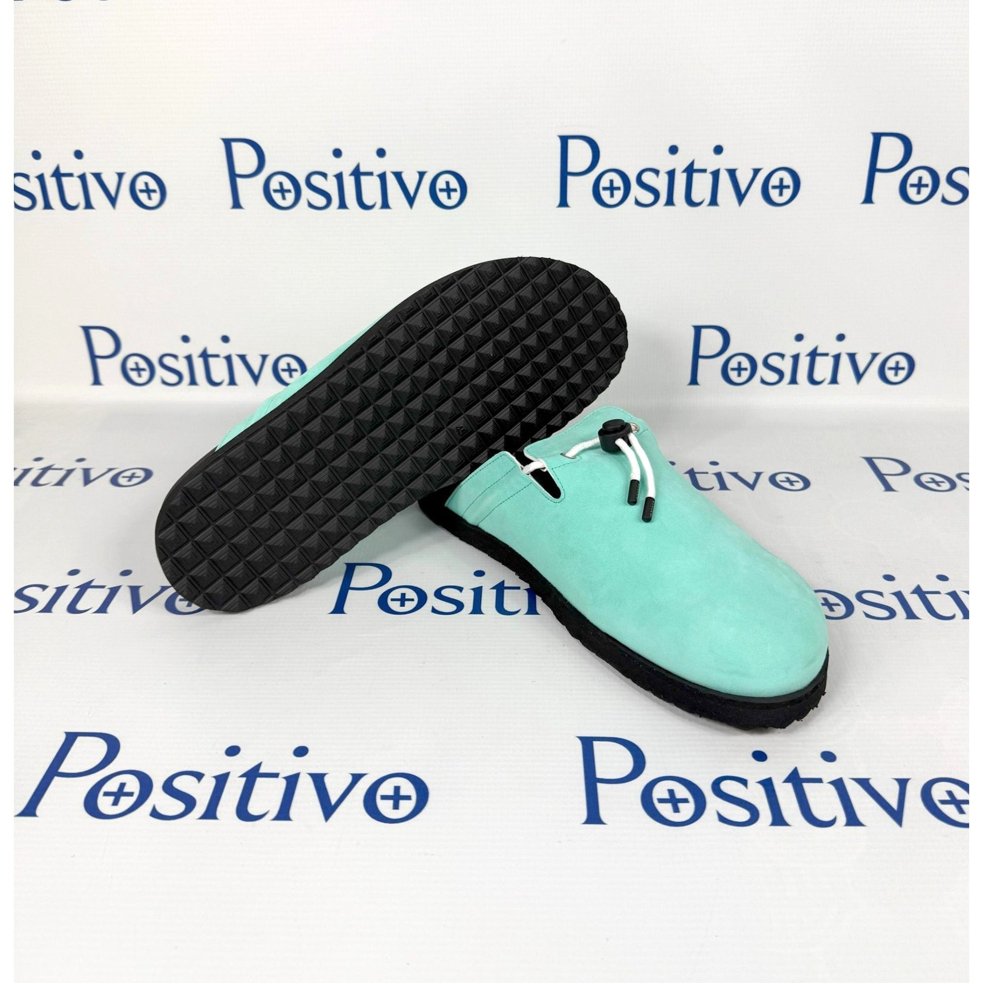 Buscemi Pietro New Camoscio Turquoise Leather Slippers | Positivo Clothing