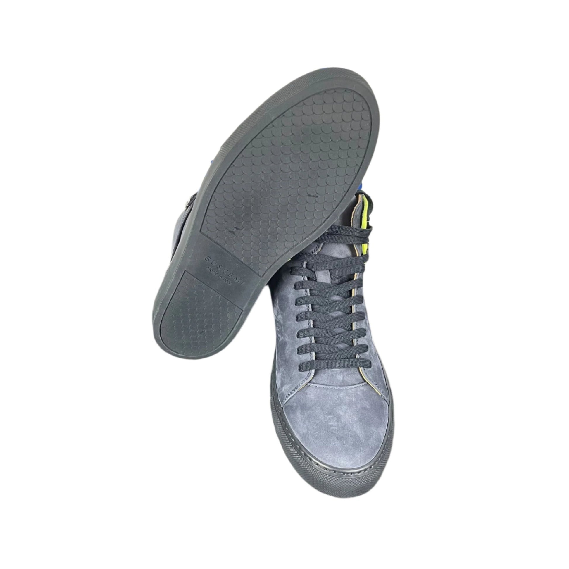Buscemi Mens 100MM Flap Navy Nubuck Sneakers Sample | Positivo Clothing