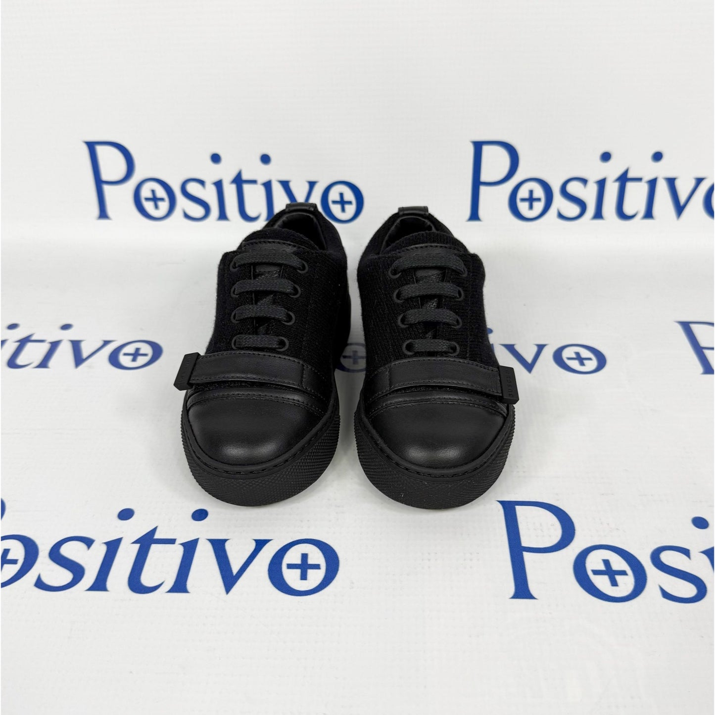 Buscemi 50MM Kid Lana Black Leather Sneakers | Positivo Clothing
