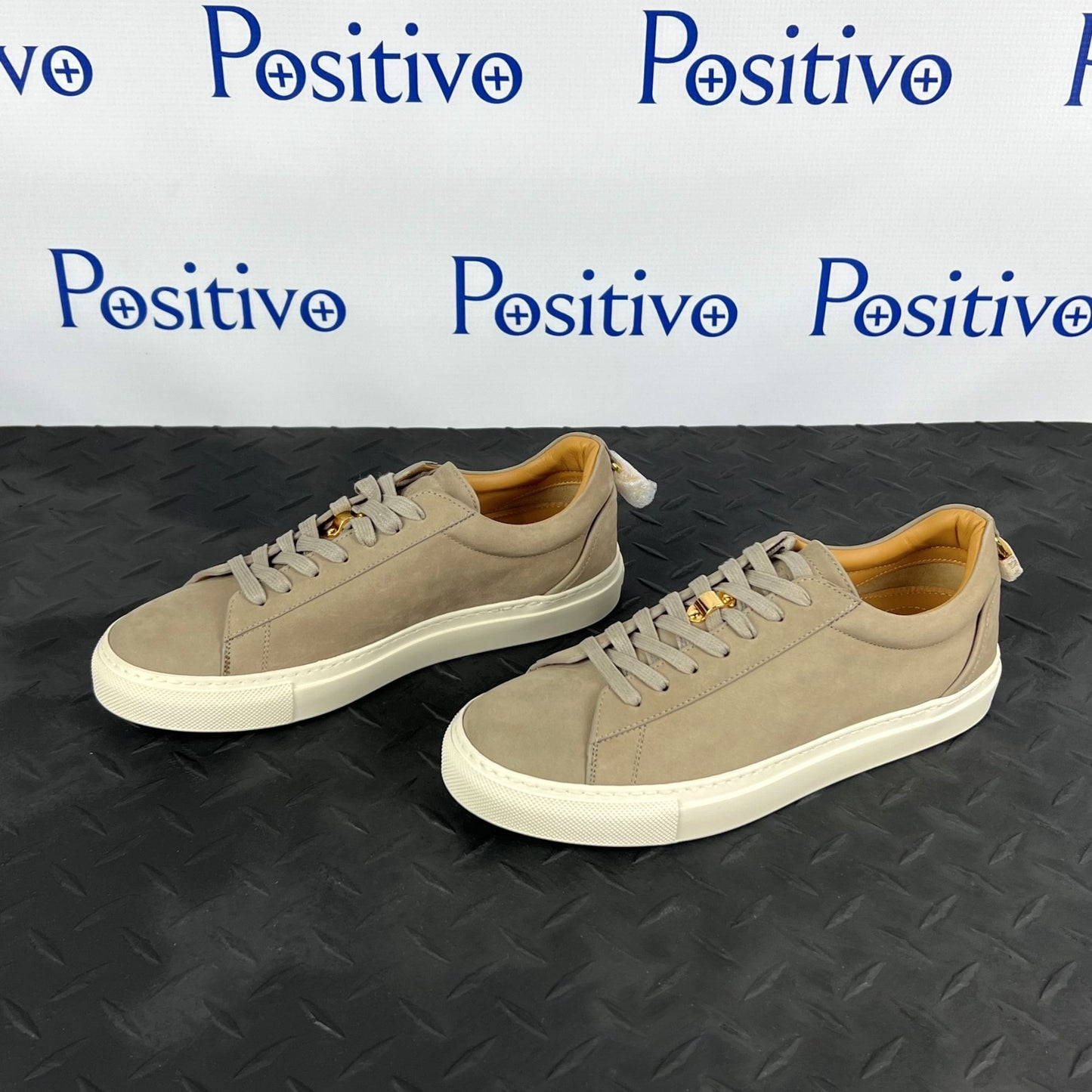 Buscemi Womens Tennis Lock Fog Nubuck Sneakers SAMPLE | Positivo Clothing
