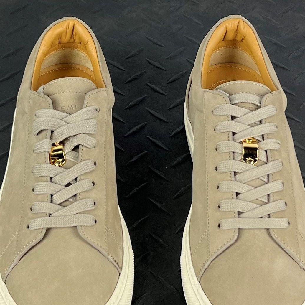 Buscemi Womens Tennis Lock Fog Nubuck Sneakers SAMPLE | Positivo Clothing