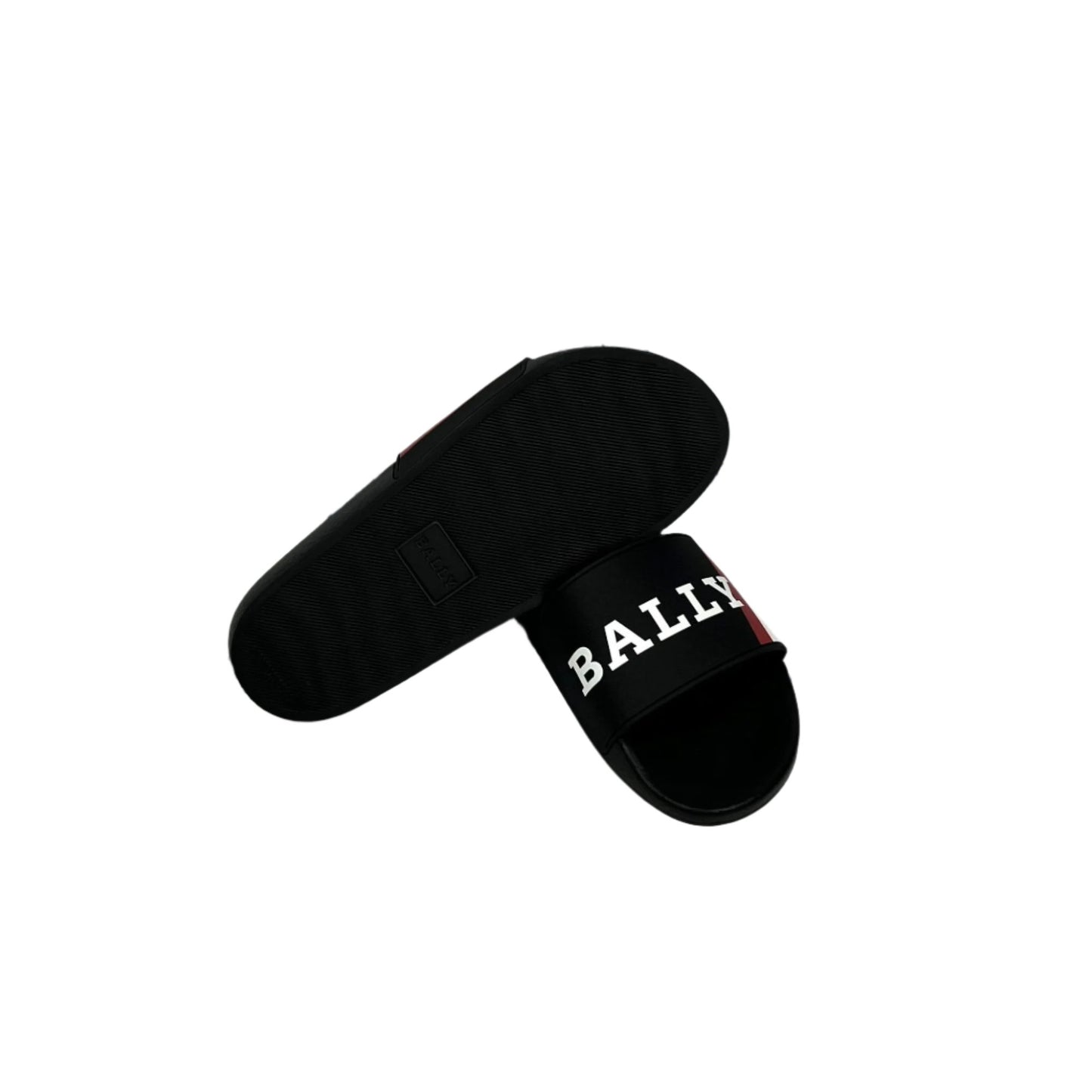 Bally Mens Simon Black Rubber Sandals | Positivo Clothing