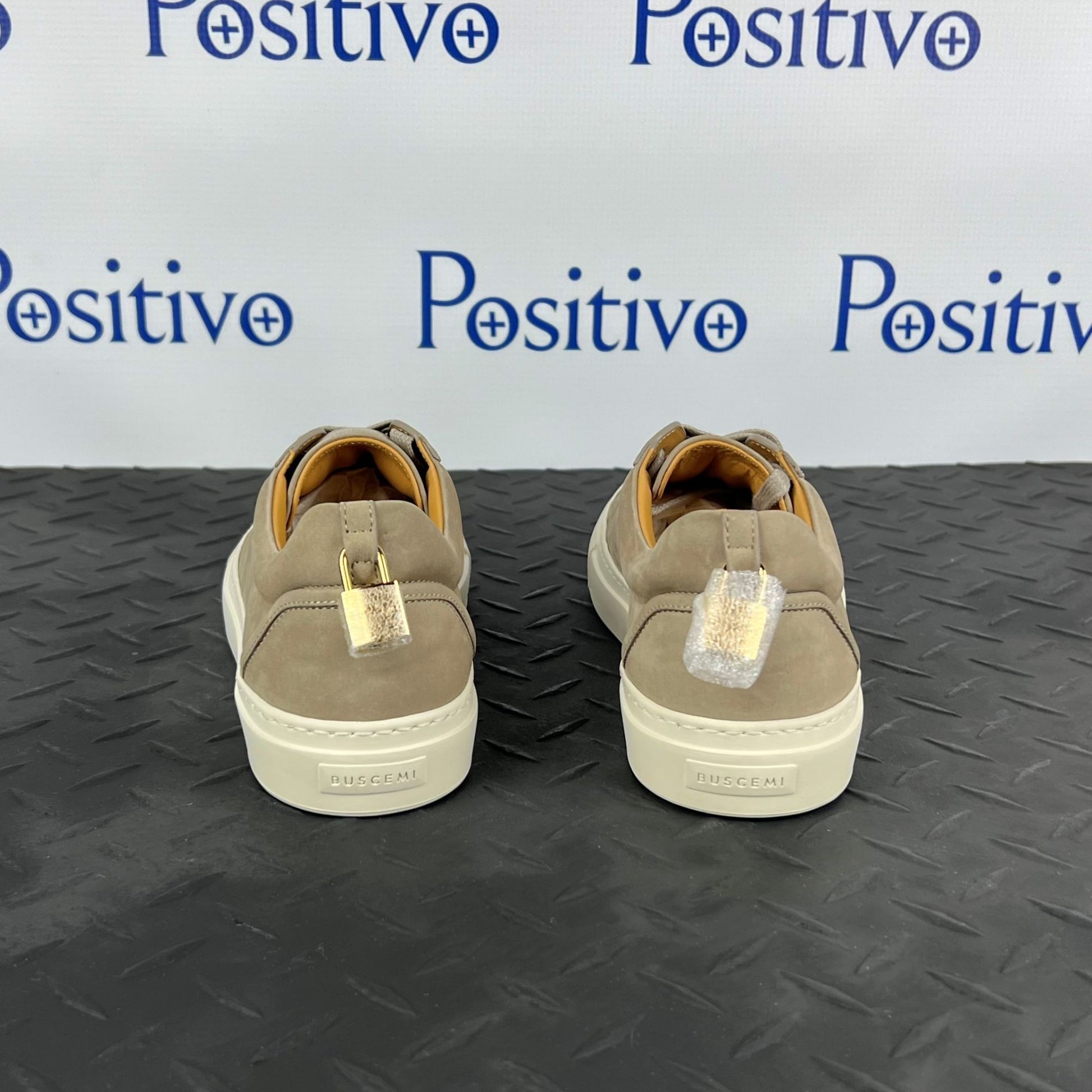 Buscemi Womens Tennis Lock Fog Nubuck Sneakers SAMPLE | Positivo Clothing