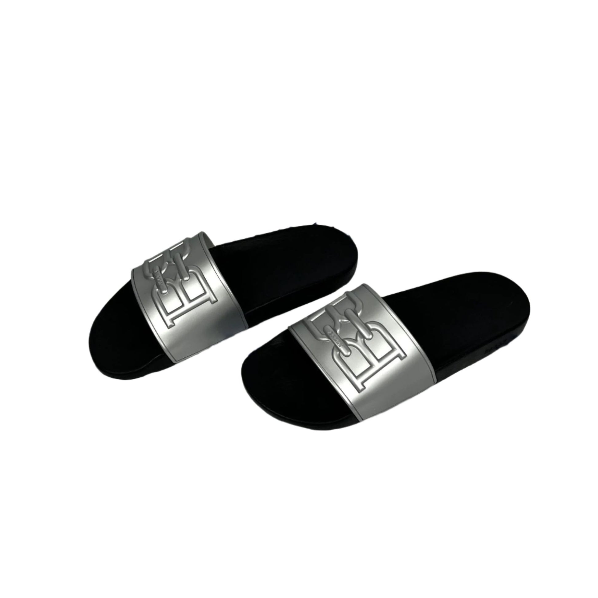 Bally Mens Scotty Silver Rubber Sandals | Positivo Clothing