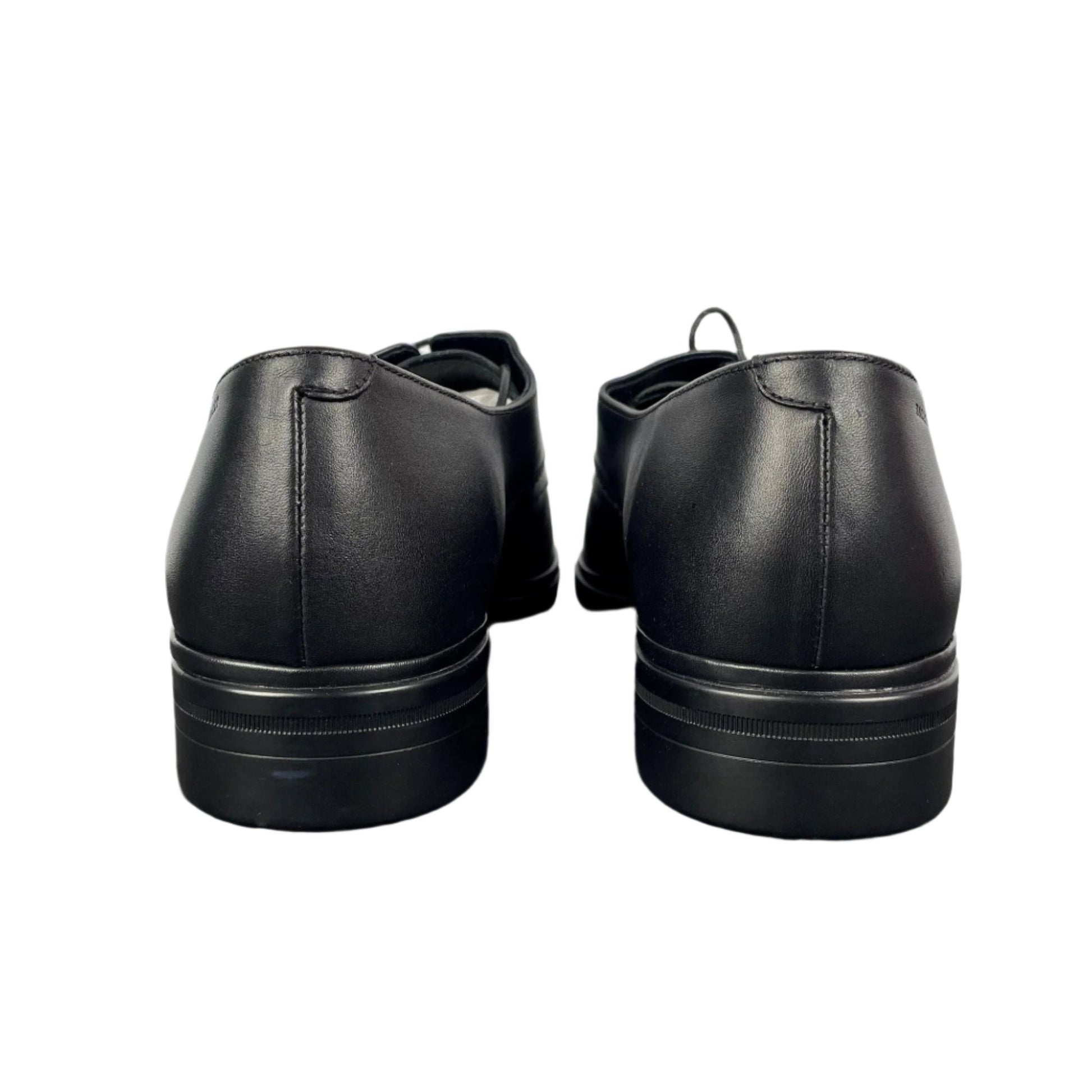 Bally Mens Nelix Black Leather Plain Oxfords Shoes | Positivo Clothing