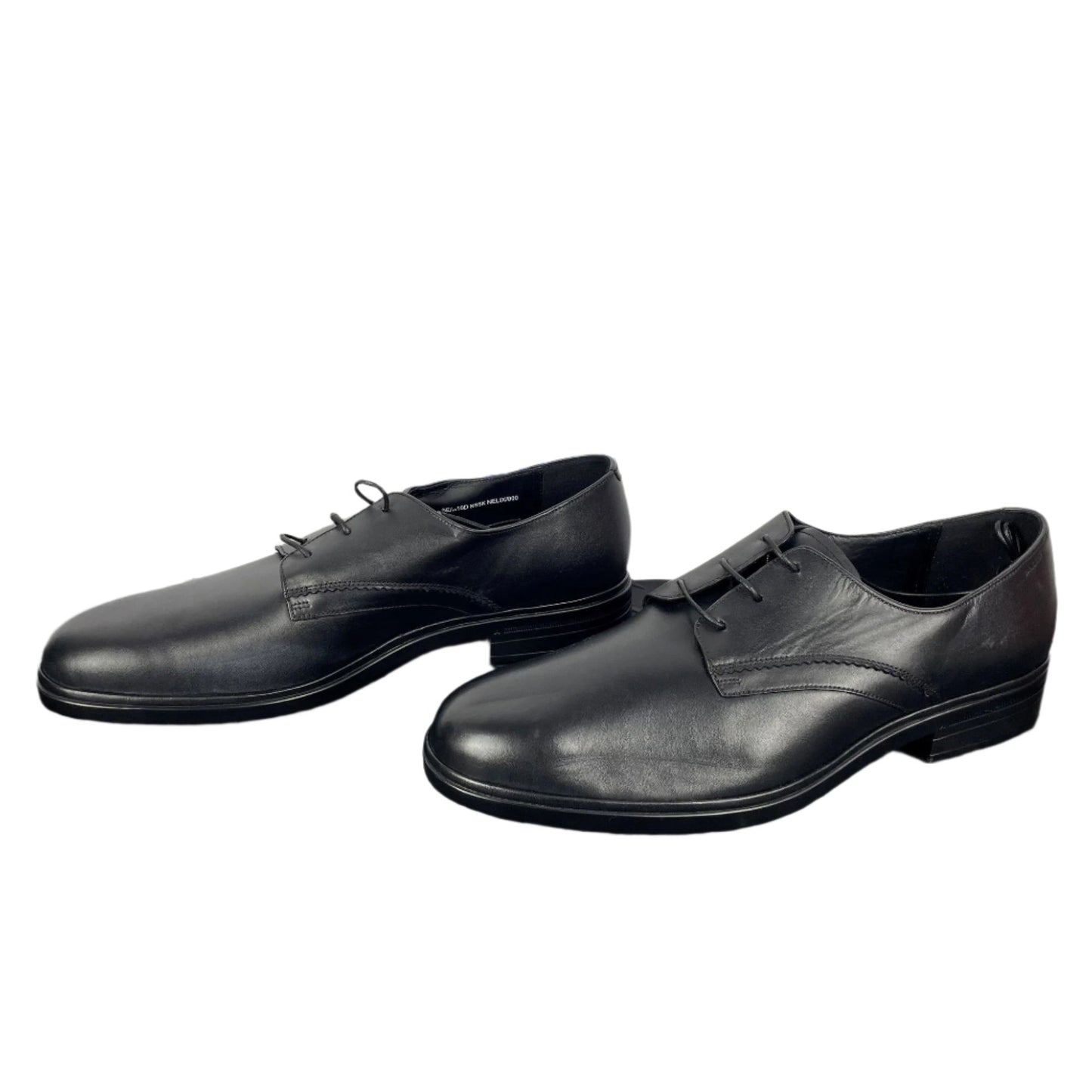 Bally Mens Nelix Black Leather Plain Oxfords Shoes | Positivo Clothing