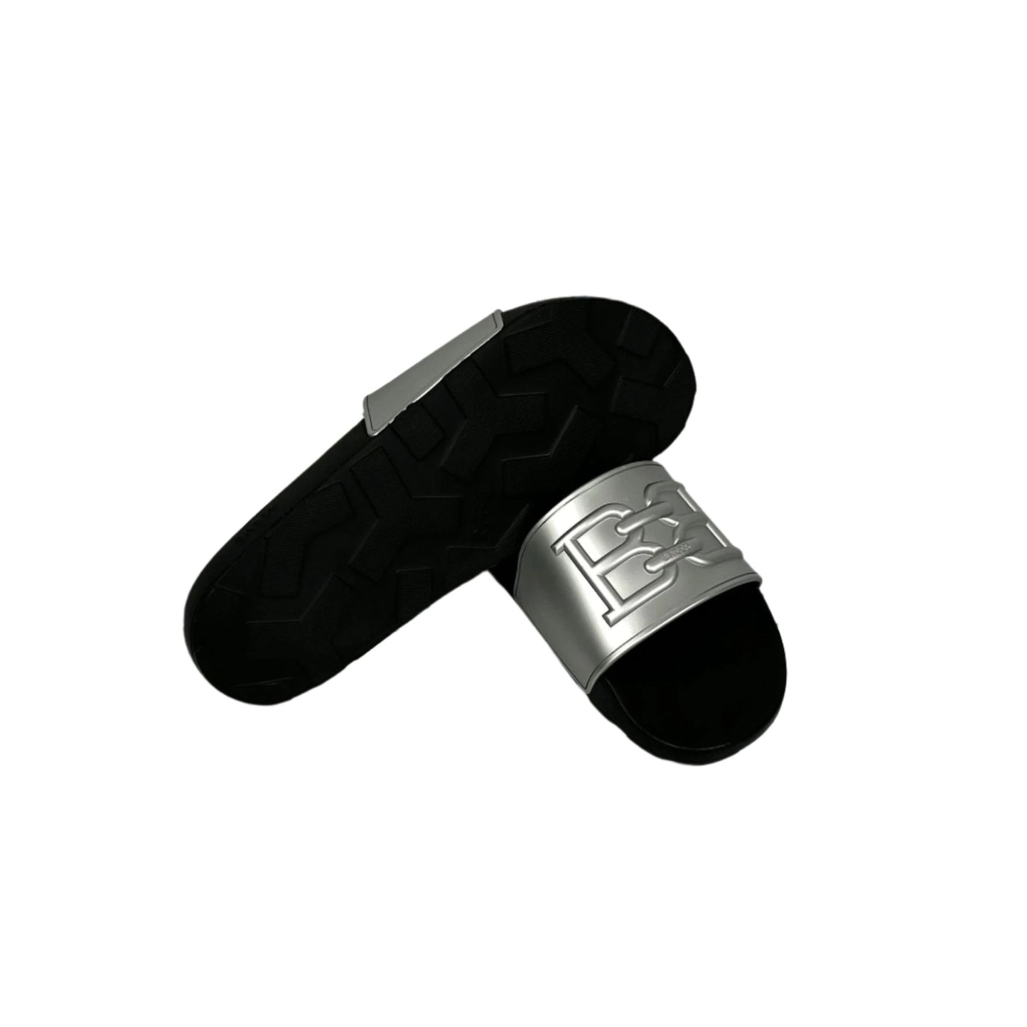 Bally Mens Scotty Silver Rubber Sandals | Positivo Clothing